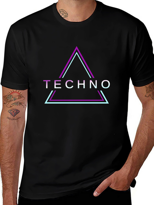 Techno Music Graphic Tee - Modern Style