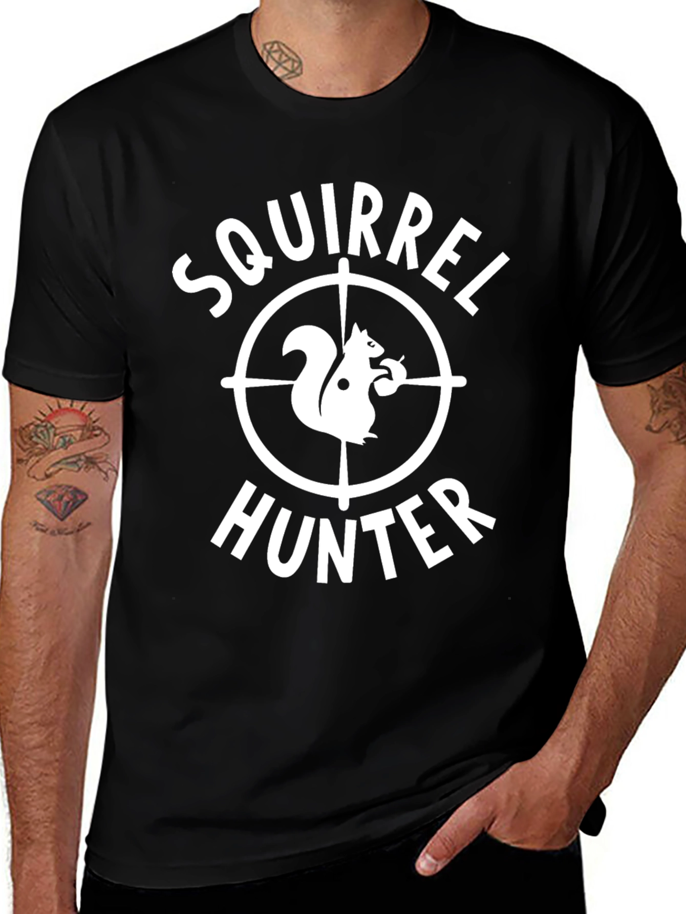 Squirrel Hunter Graphic Tee - Funny Hunting Shirt