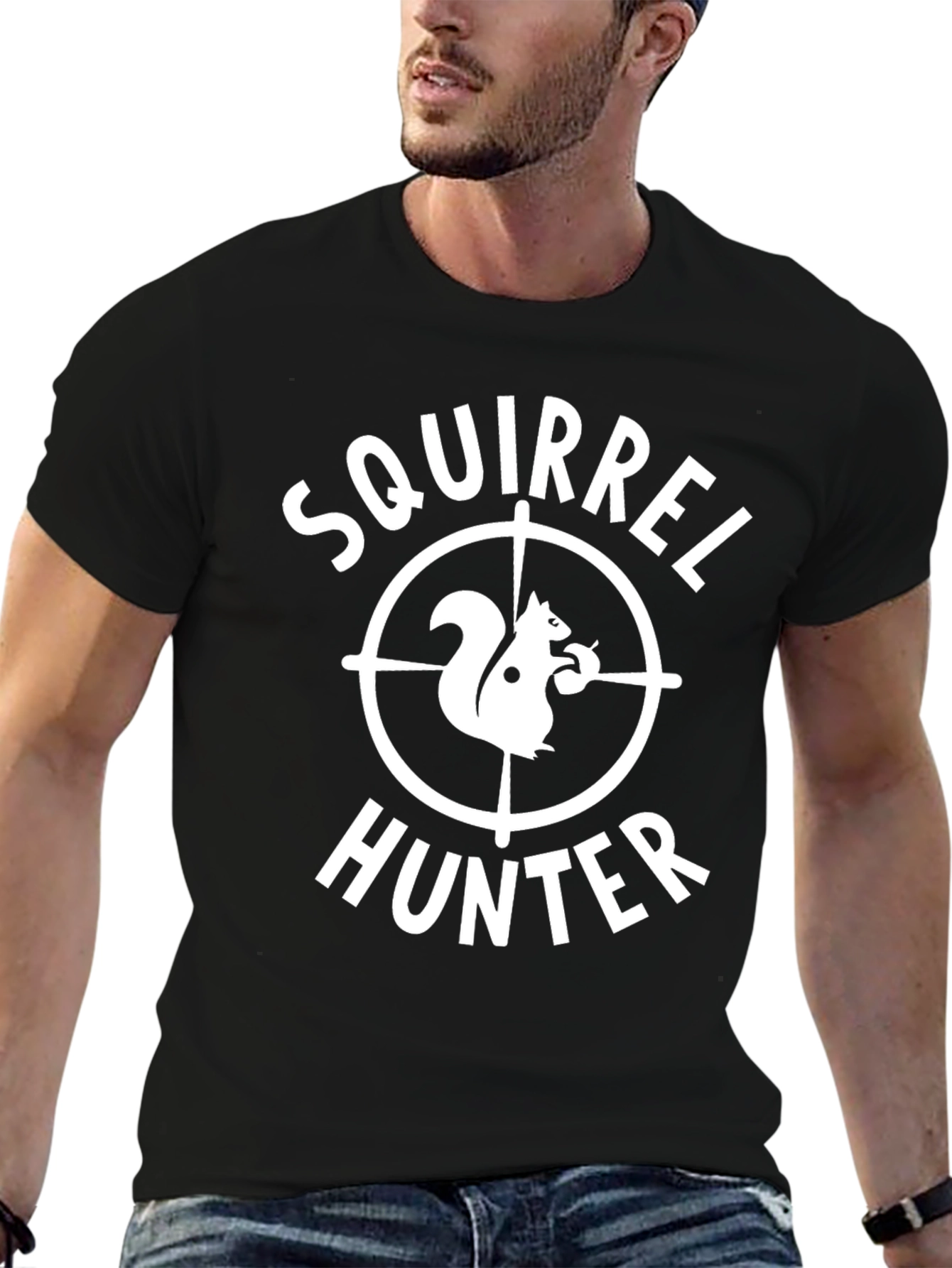 Squirrel Hunter Graphic Tee - Funny Hunting Shirt