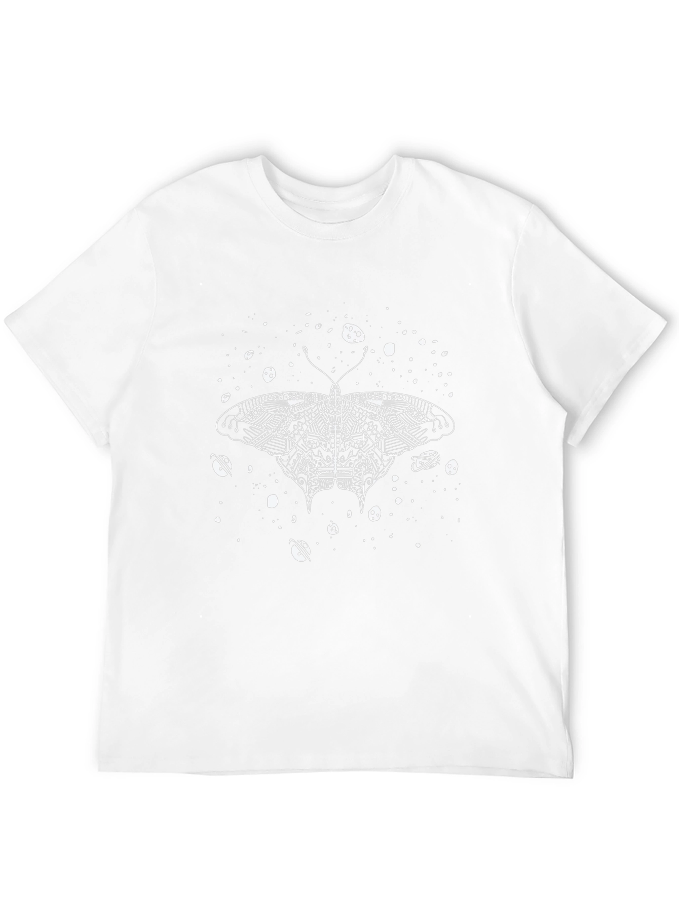 Moth Space Graphic Black Tee