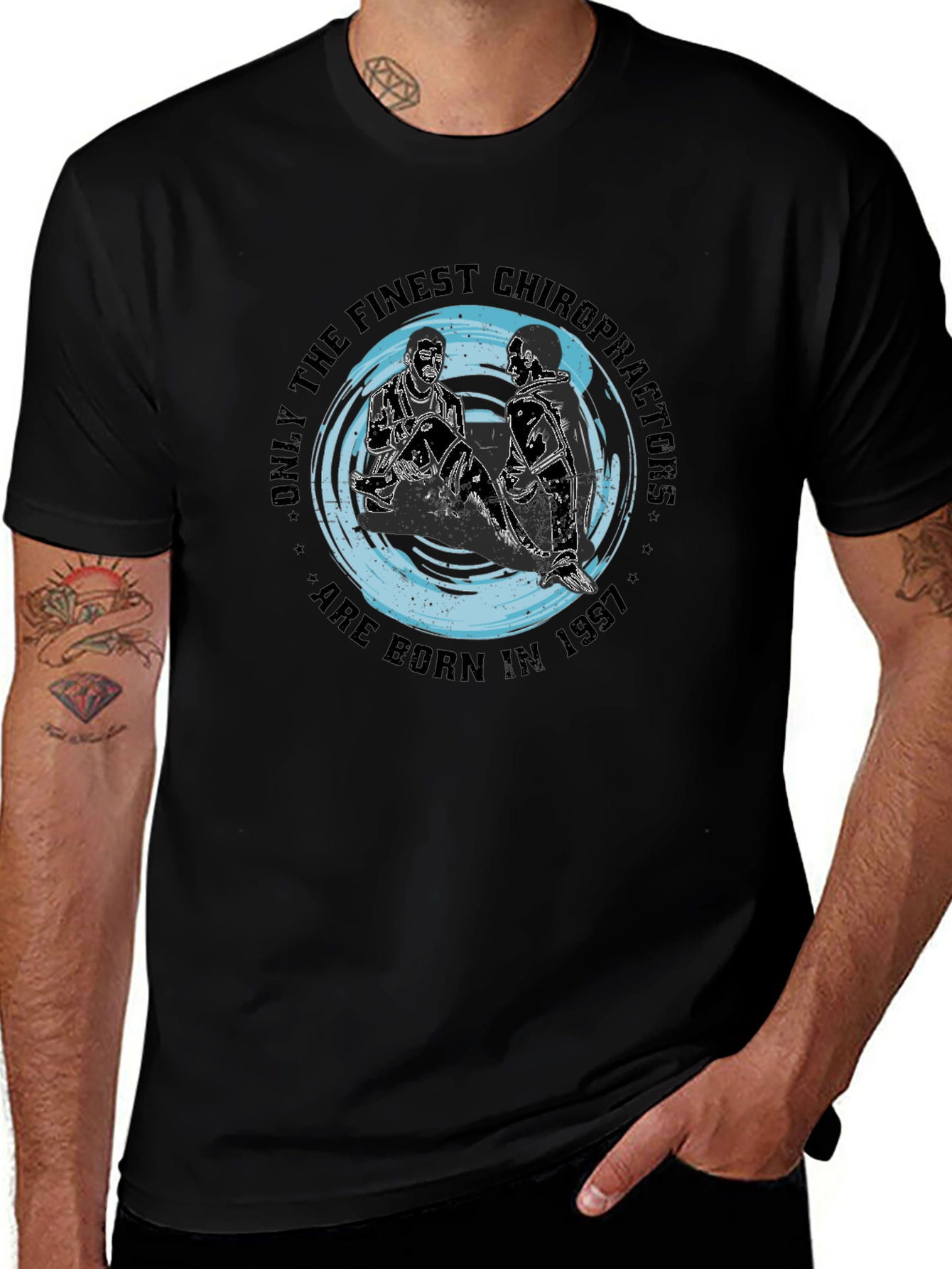 Finest Chiropractors Born in 1997 Black T-Shirt
