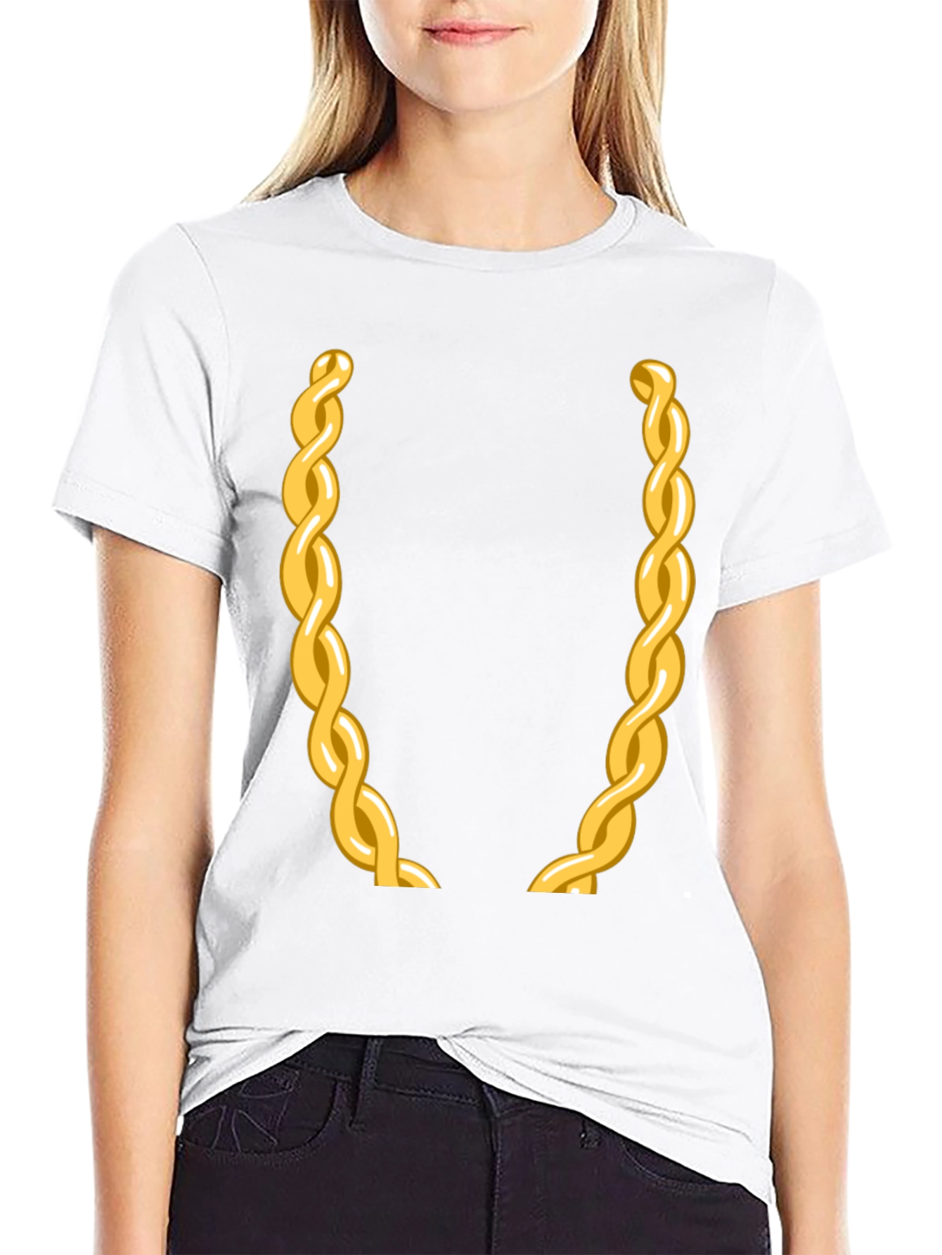 Gold Chain Graphic Tee - Party Ready!