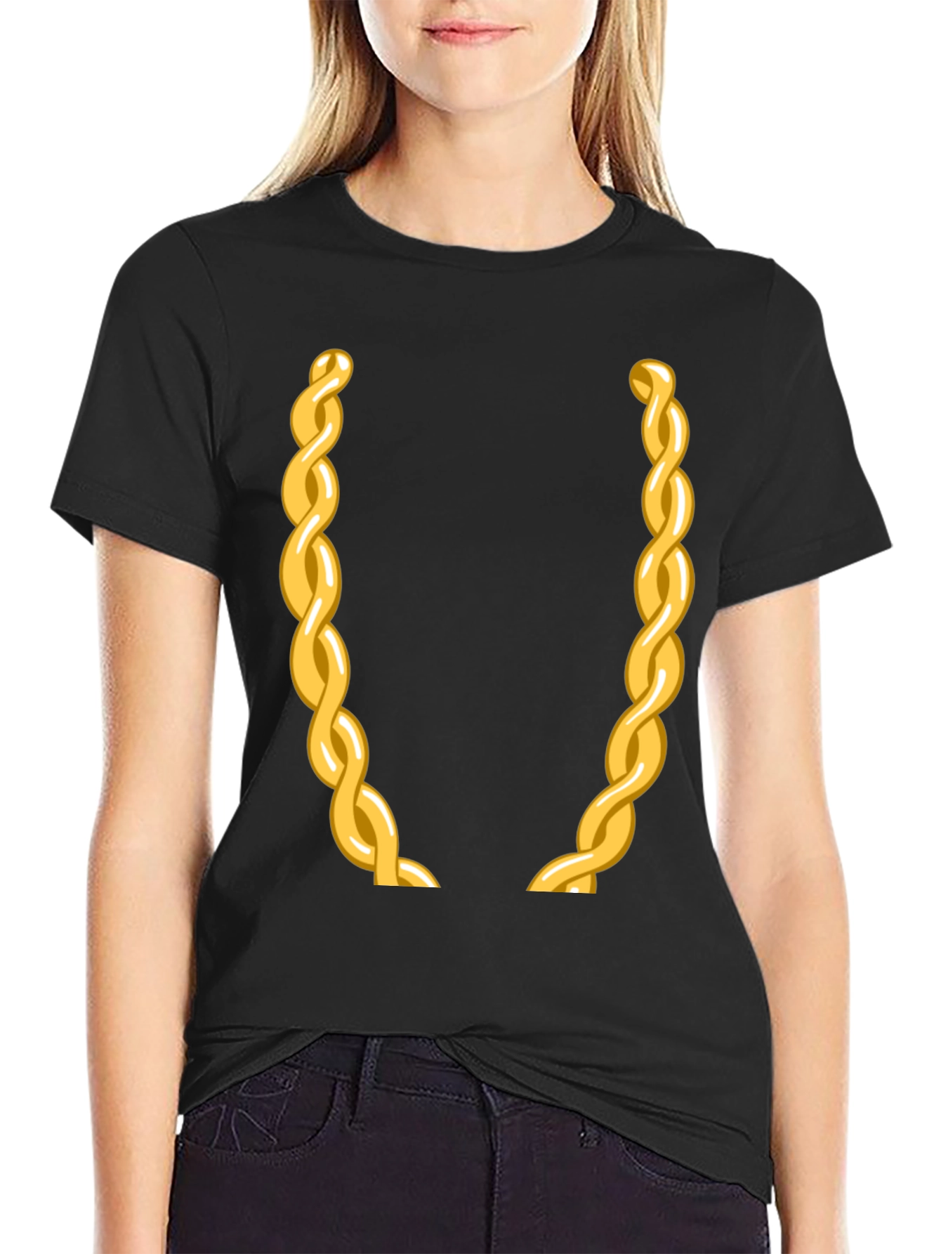 Gold Chain Graphic Tee - Party Ready!