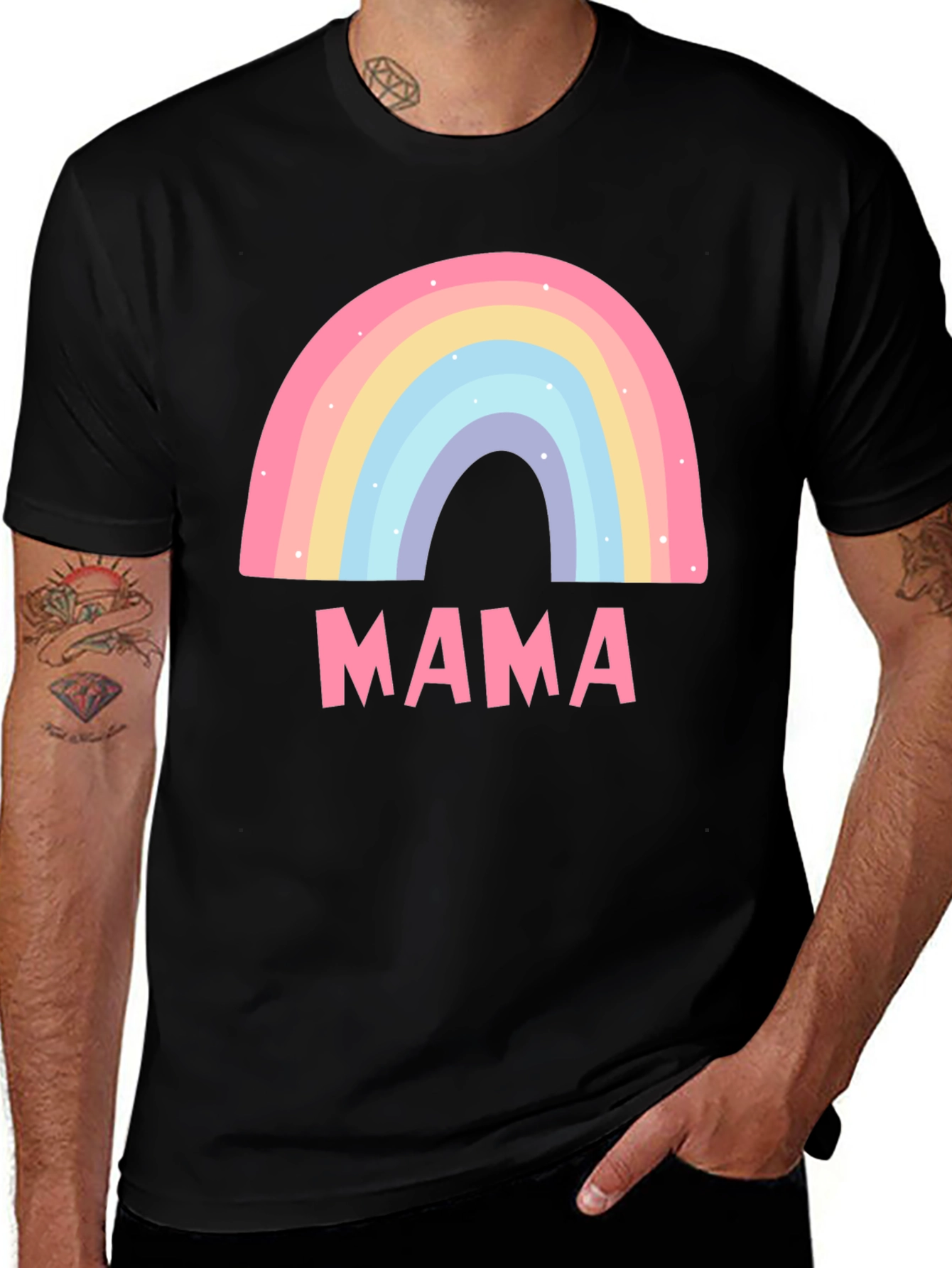 Mama Rainbow Graphic Tee - Cute Mothers Day Shirt