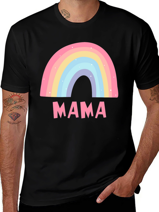 Mama Rainbow Graphic Tee - Cute Mothers Day Shirt