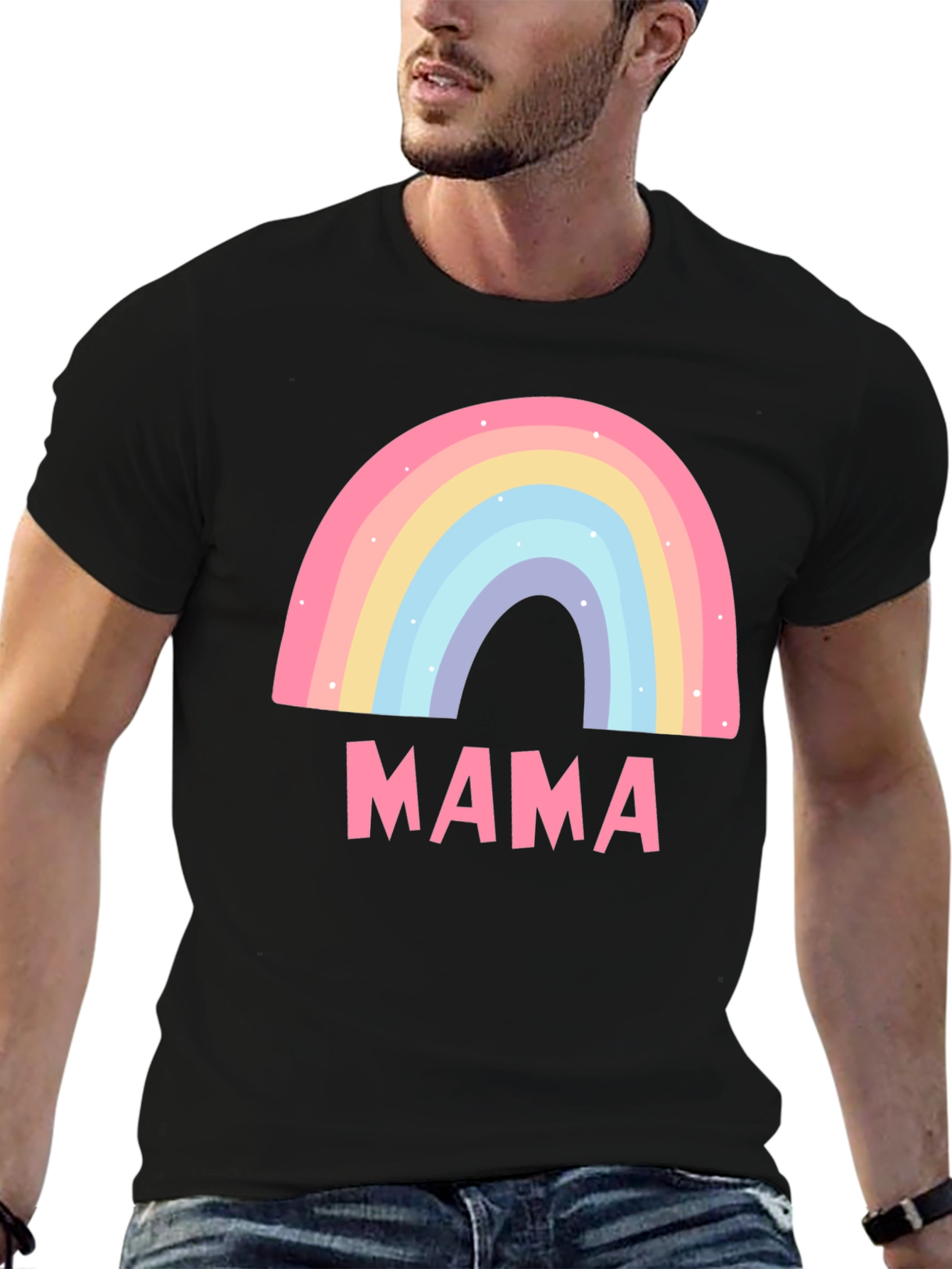 Mama Rainbow Graphic Tee - Cute Mothers Day Shirt