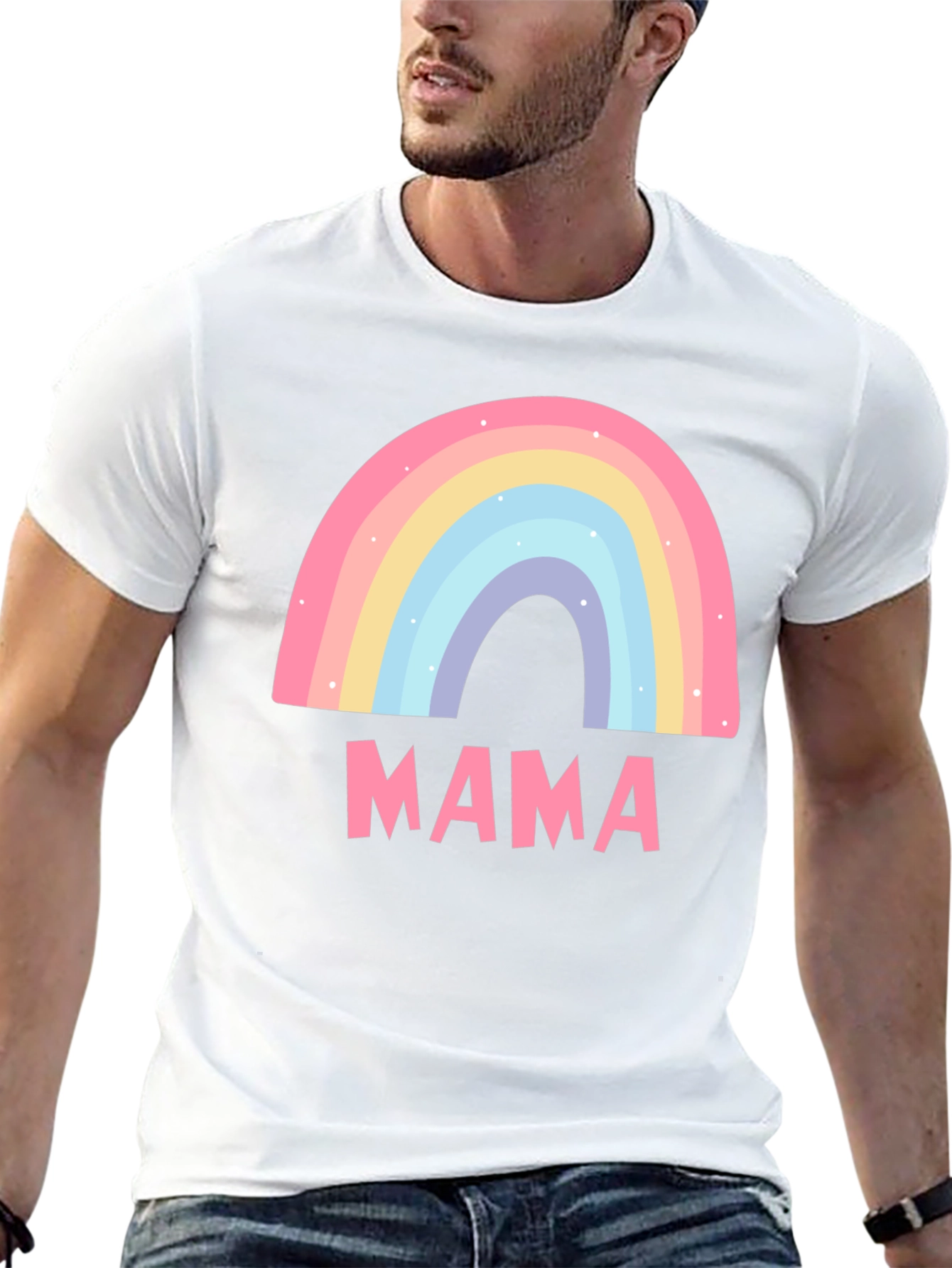 Mama Rainbow Graphic Tee - Cute Mothers Day Shirt