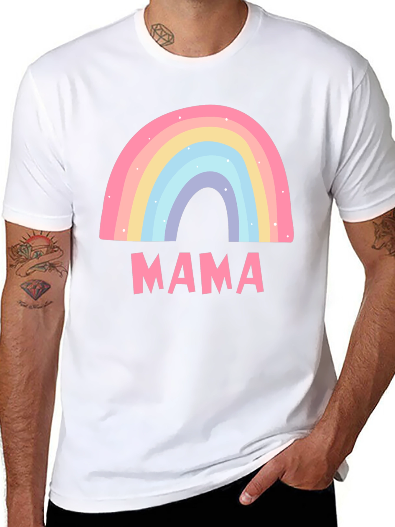 Mama Rainbow Graphic Tee - Cute Mothers Day Shirt