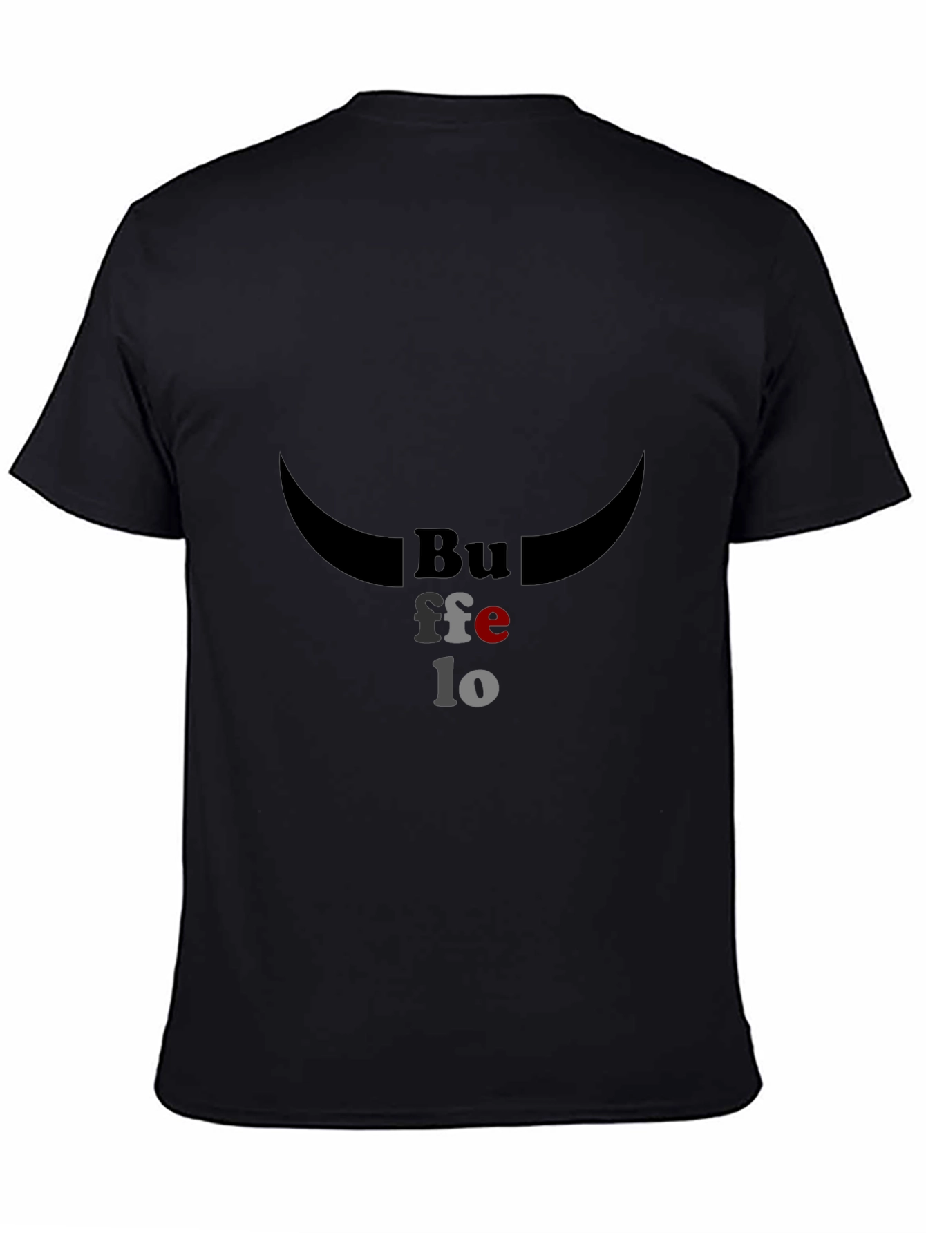 Buffalo Graphic Tee - Stylish Black Cotton T-Shirt