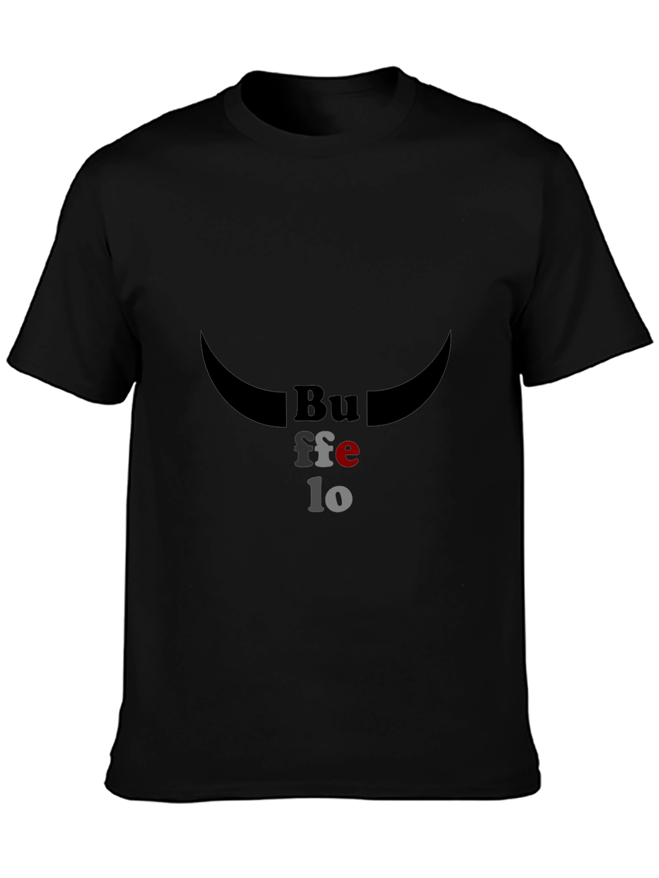 Buffalo Graphic Tee - Stylish Black Cotton T-Shirt