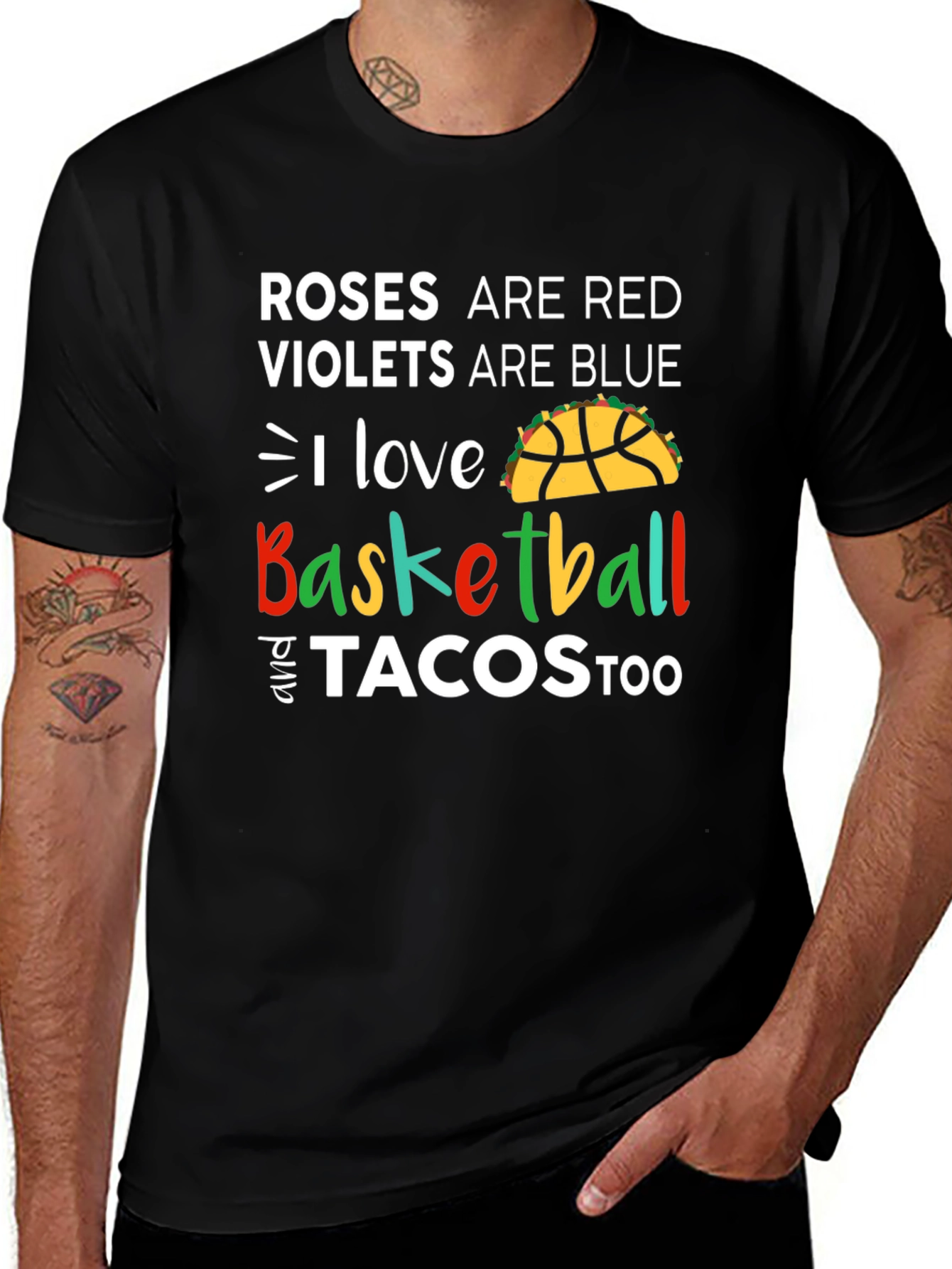 Basketball and Tacos Graphic Tee