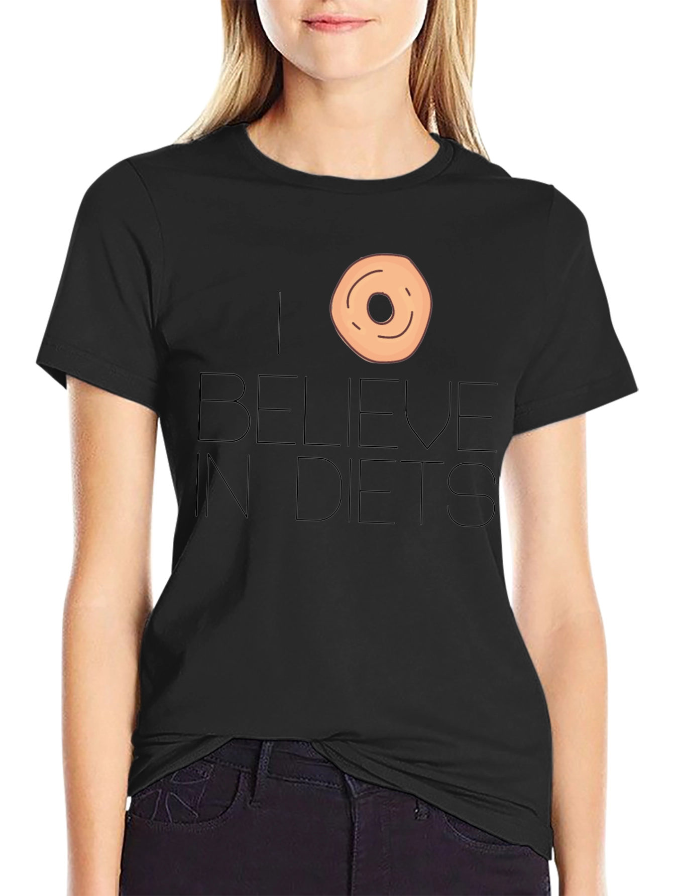 I Donut Believe in Diets Funny T-Shirt