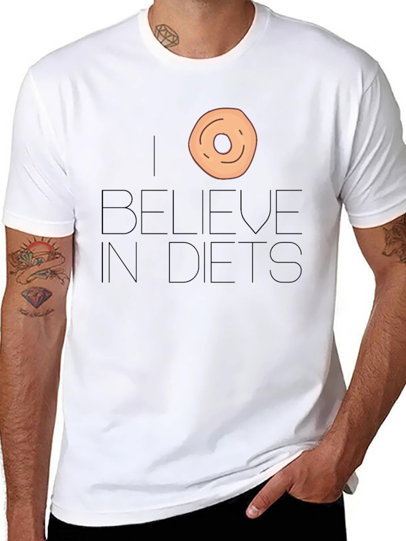 I Donut Believe in Diets Funny T-Shirt