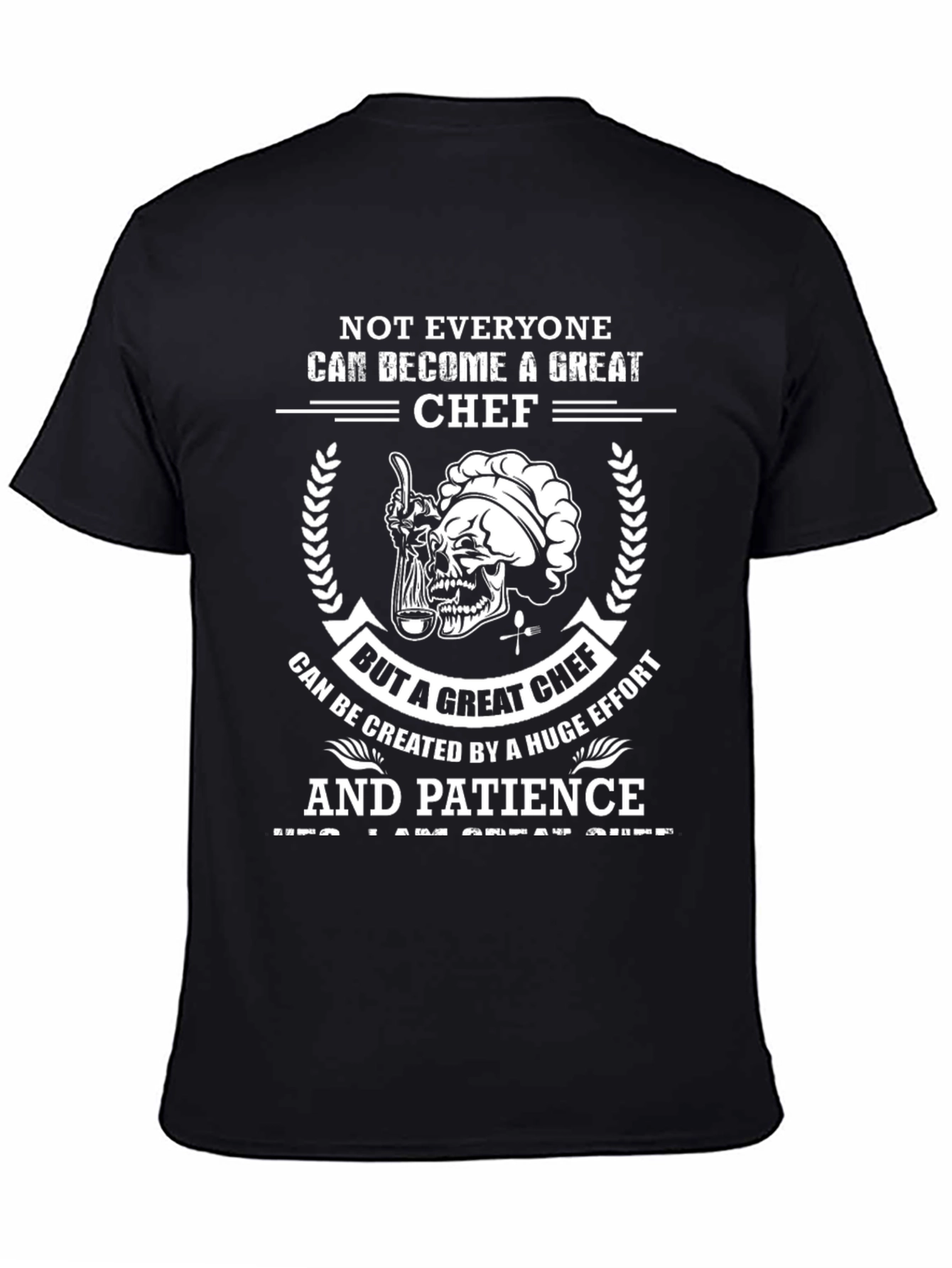 Great Chef T-Shirt - Skull Chef Design