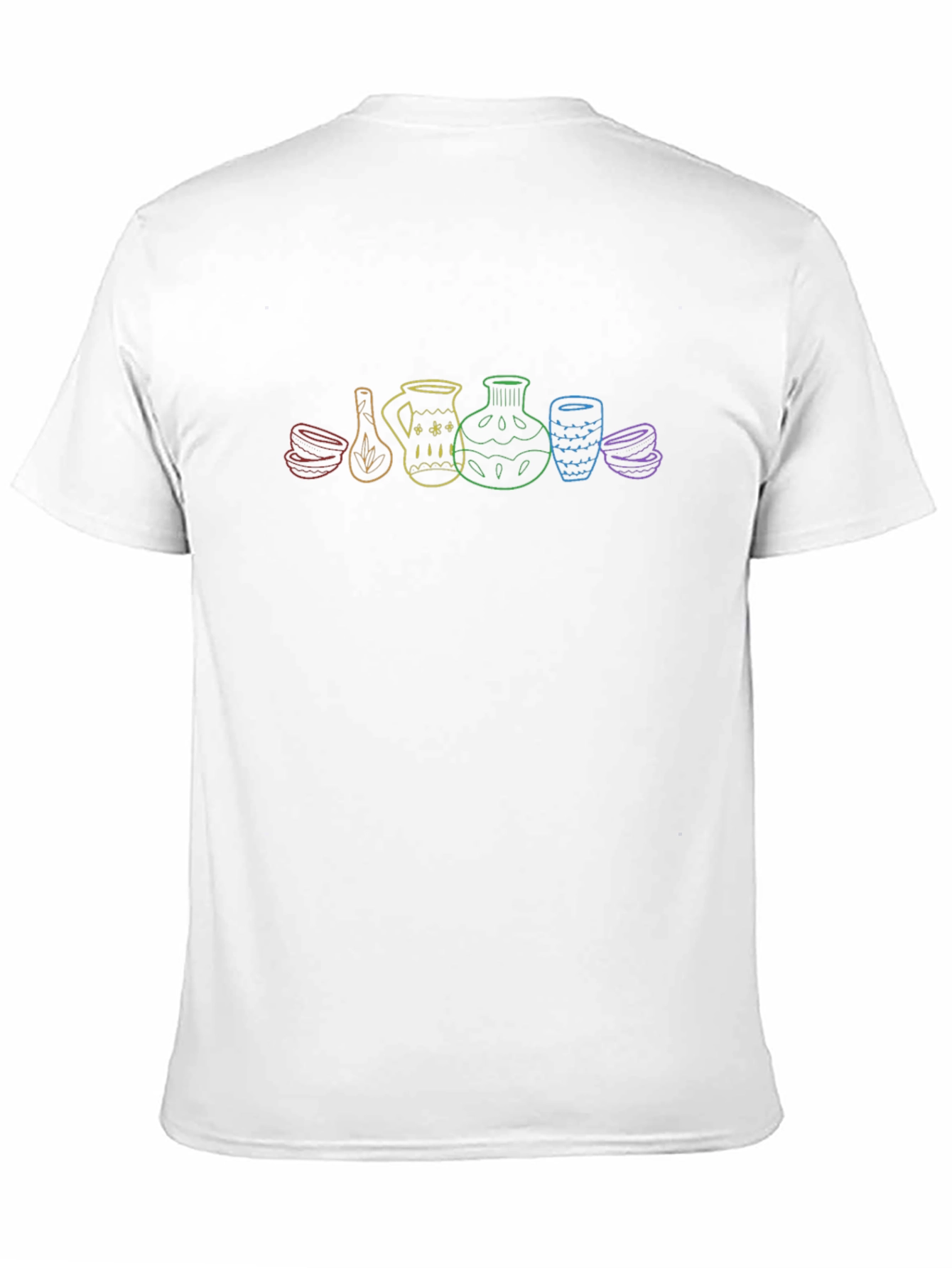 Rainbow Pottery Art Black T-Shirt