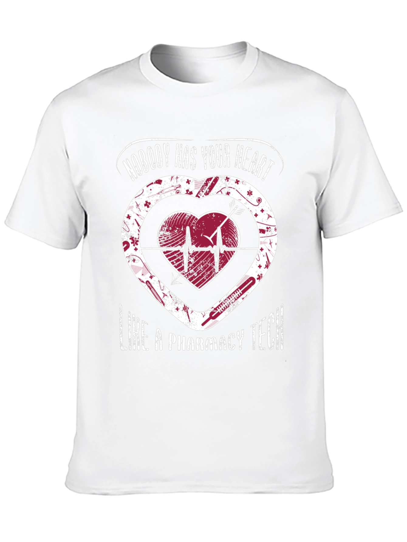 Pharmacy Tech Heart Graphic T-Shirt