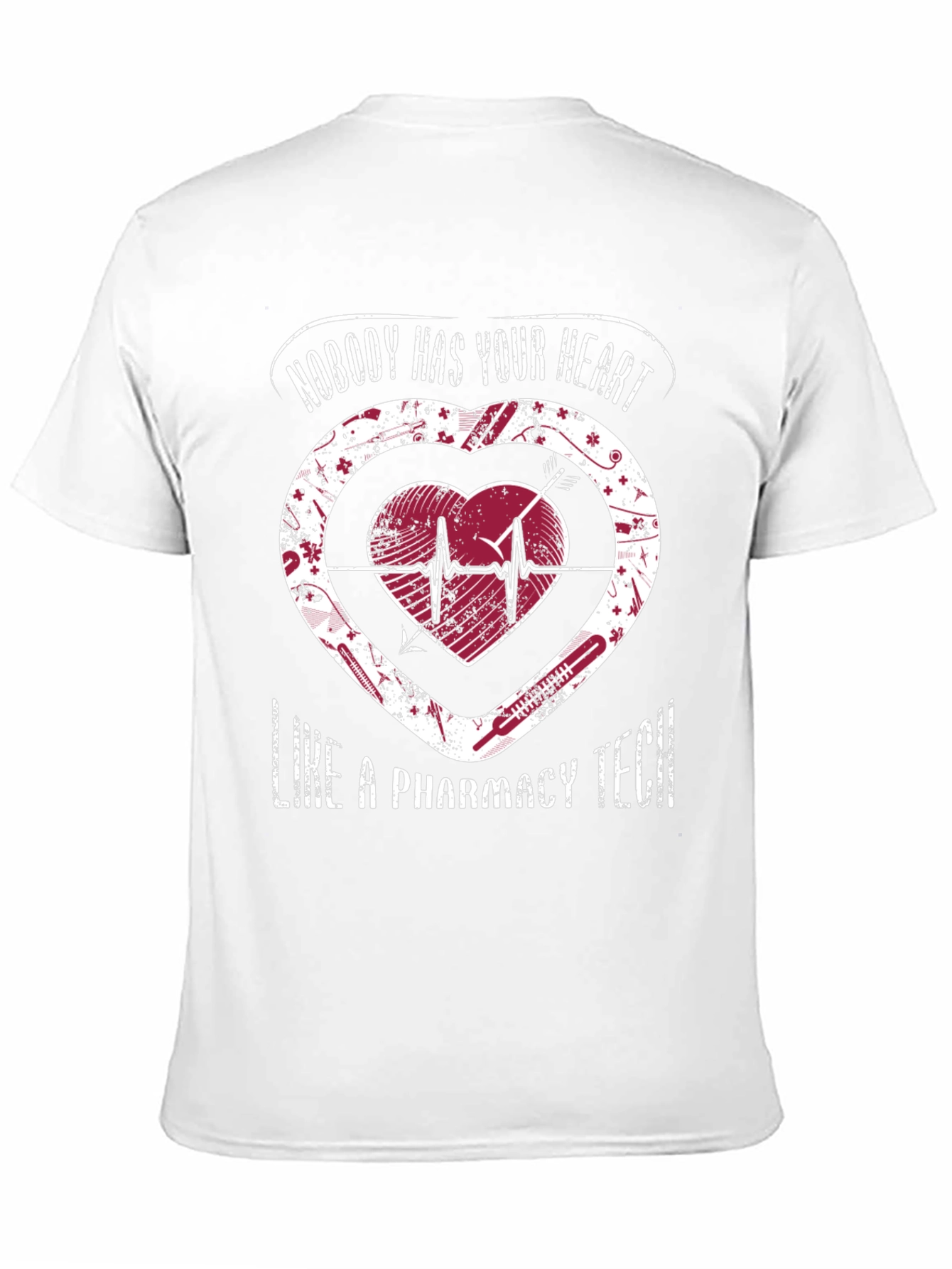Pharmacy Tech Heart Graphic T-Shirt