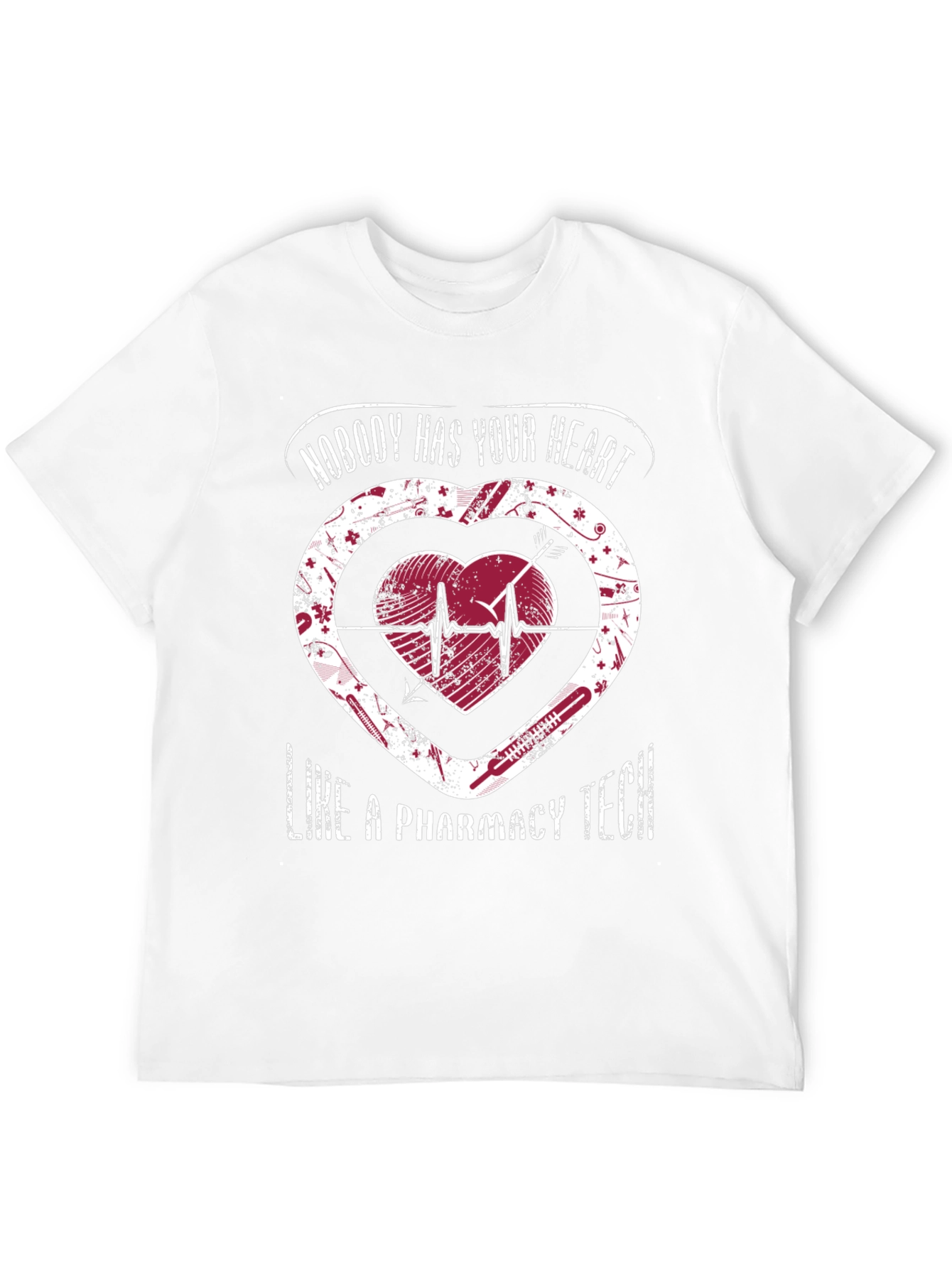 Pharmacy Tech Heart Graphic T-Shirt