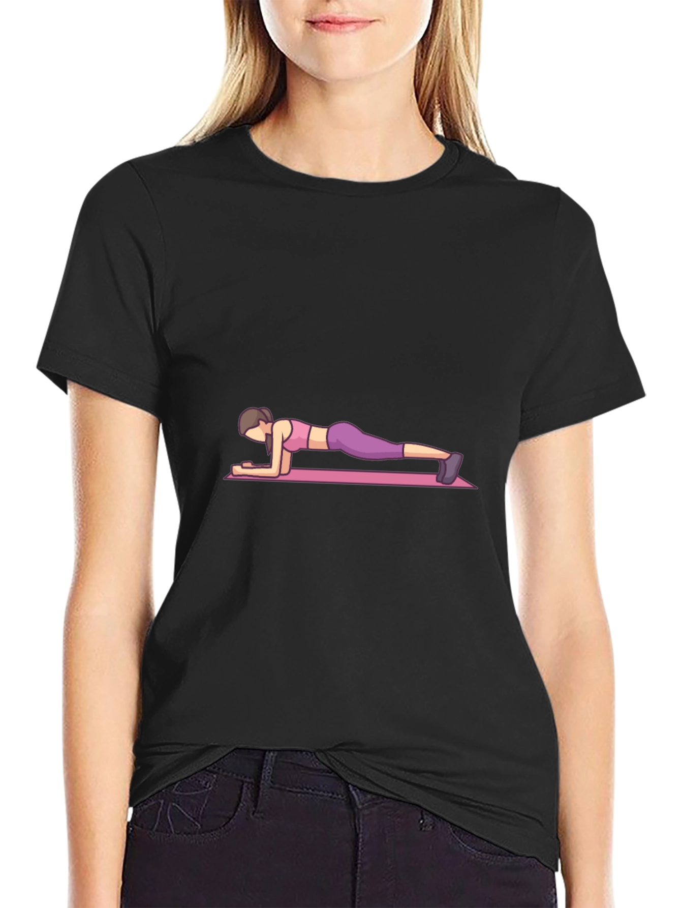 Plank Pose Graphic Tee - Unisex Casual Fit