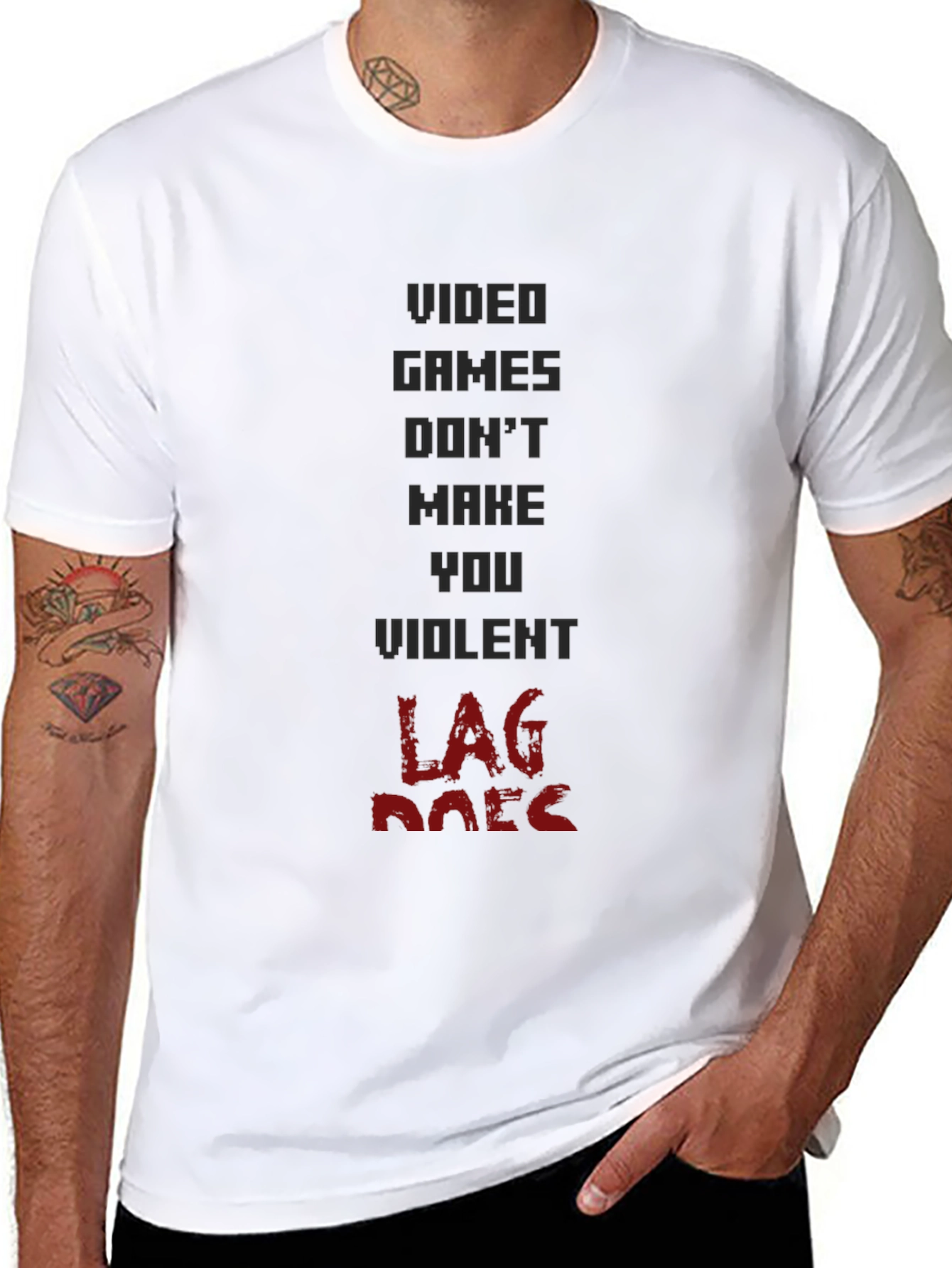 Video Game Lag Humor Graphic T-Shirt