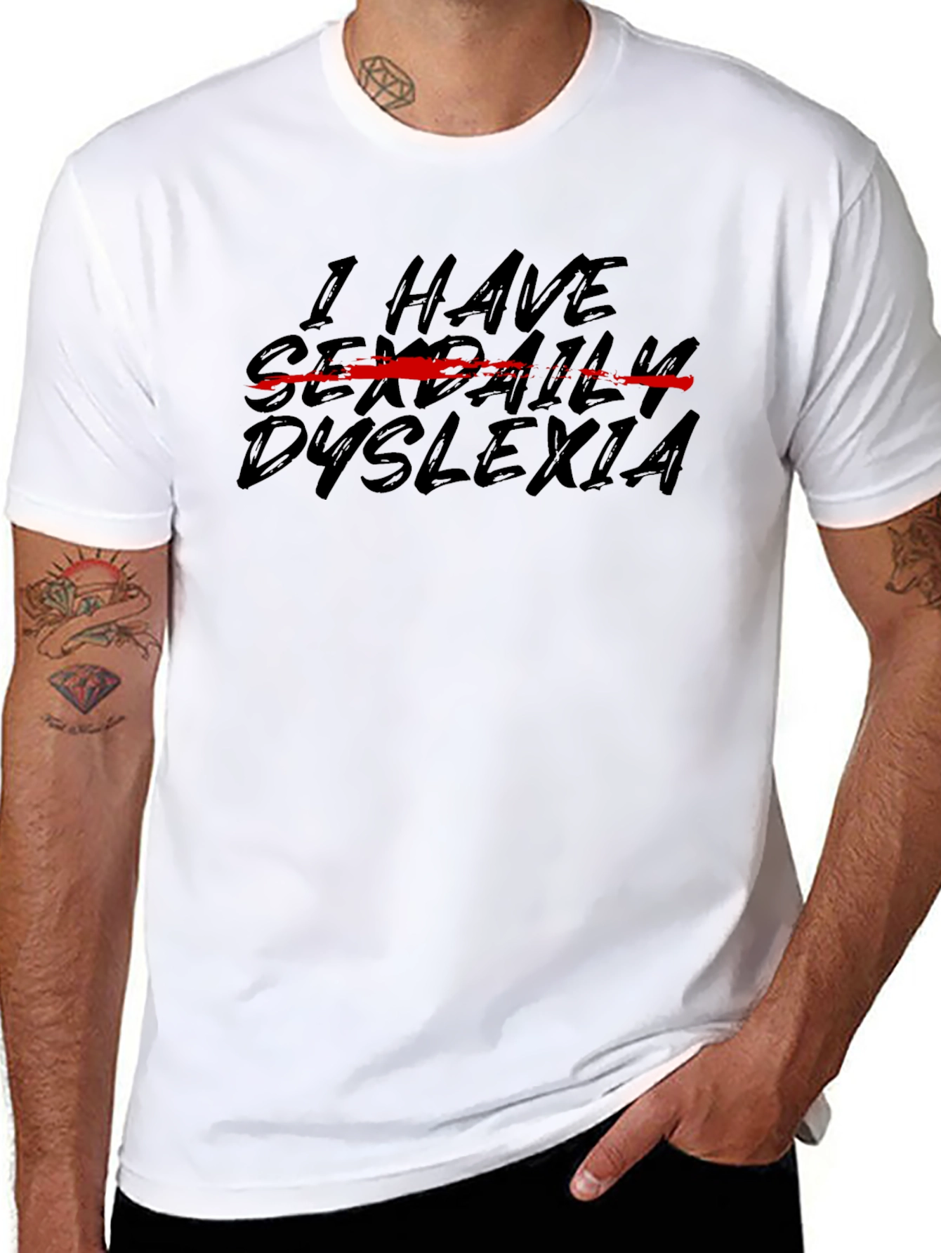 Humorous Sexual Dyslexia Graphic T-Shirt