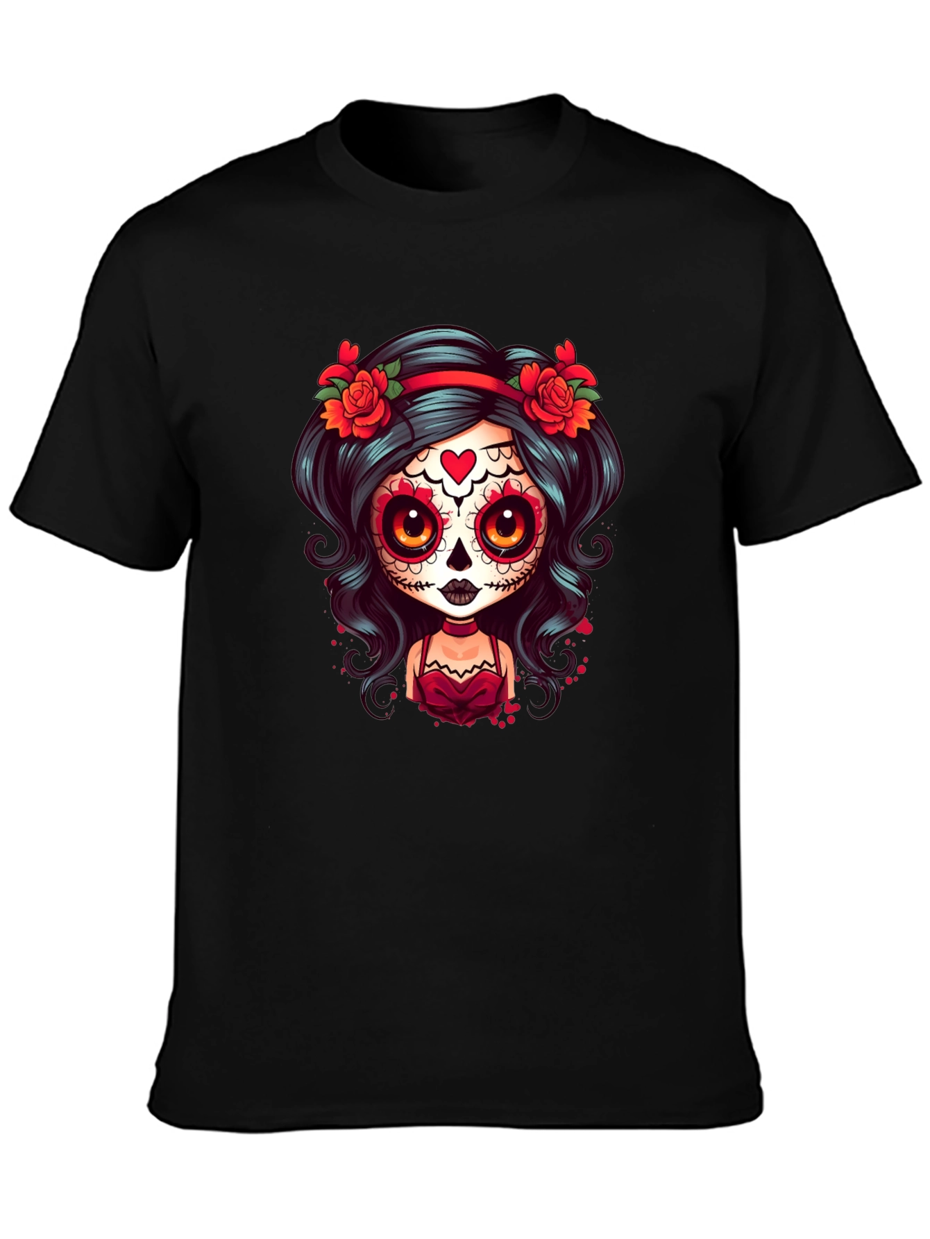 Sugar Skull Girl T-Shirt - Day of the Dead