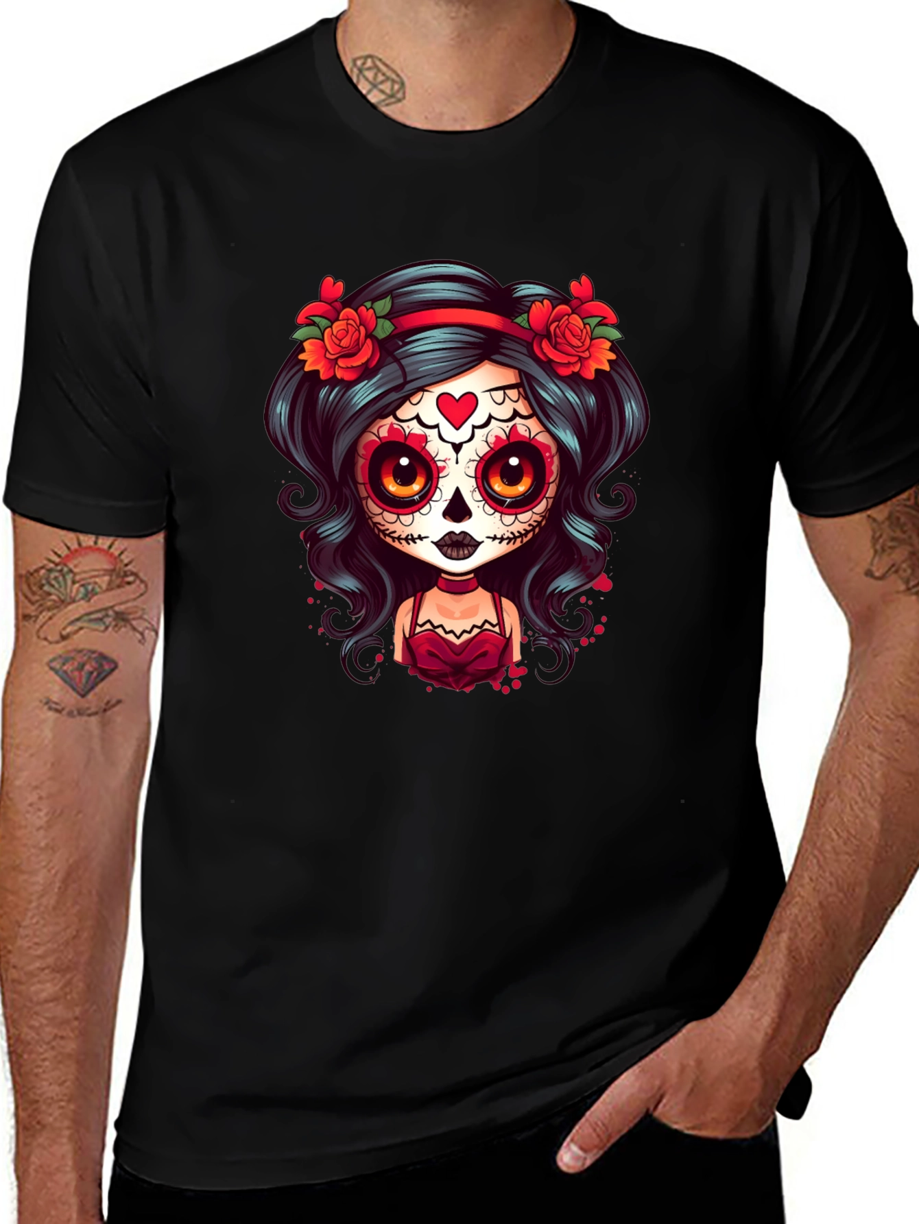 Sugar Skull Girl T-Shirt - Day of the Dead