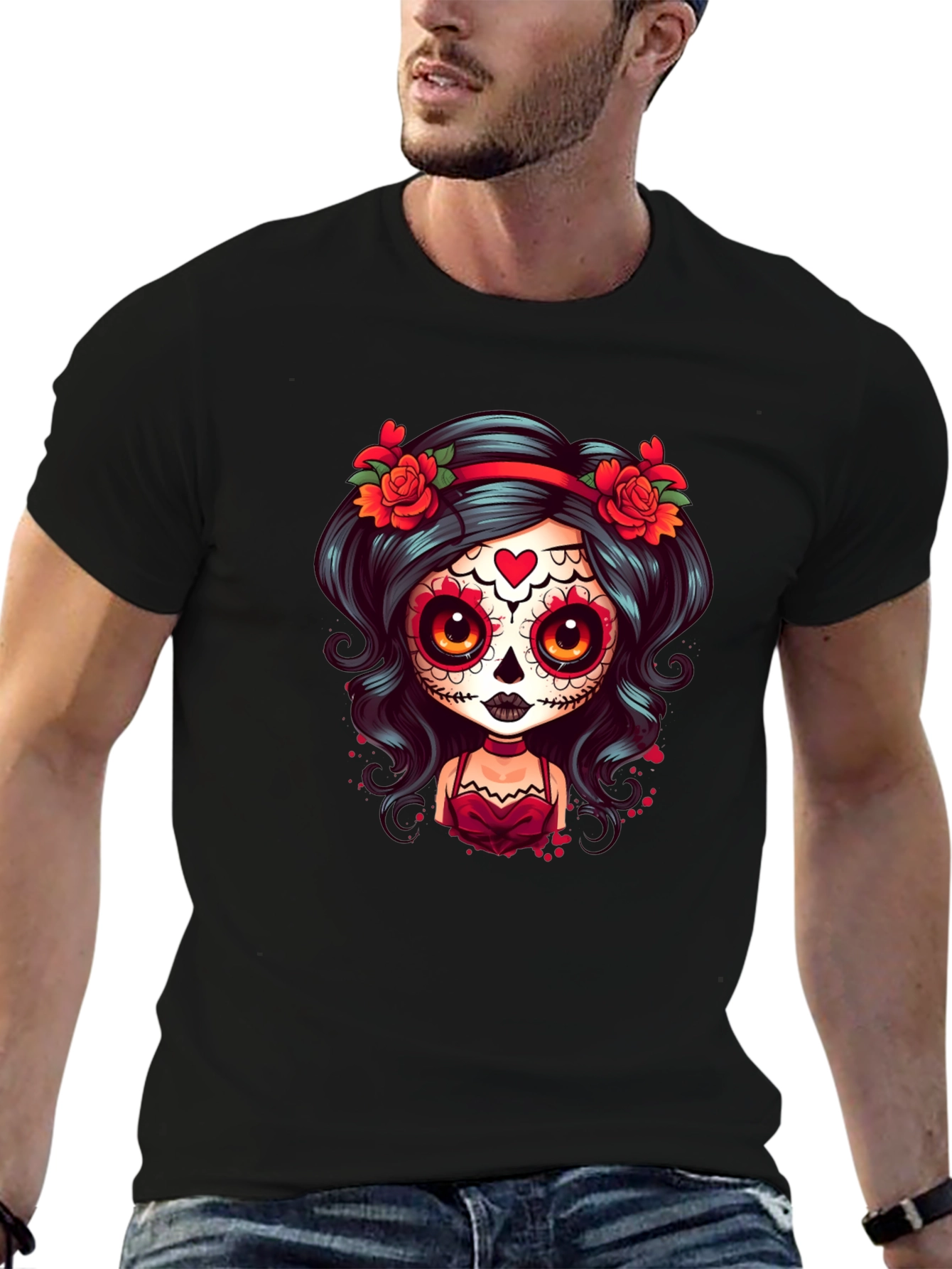 Sugar Skull Girl T-Shirt - Day of the Dead