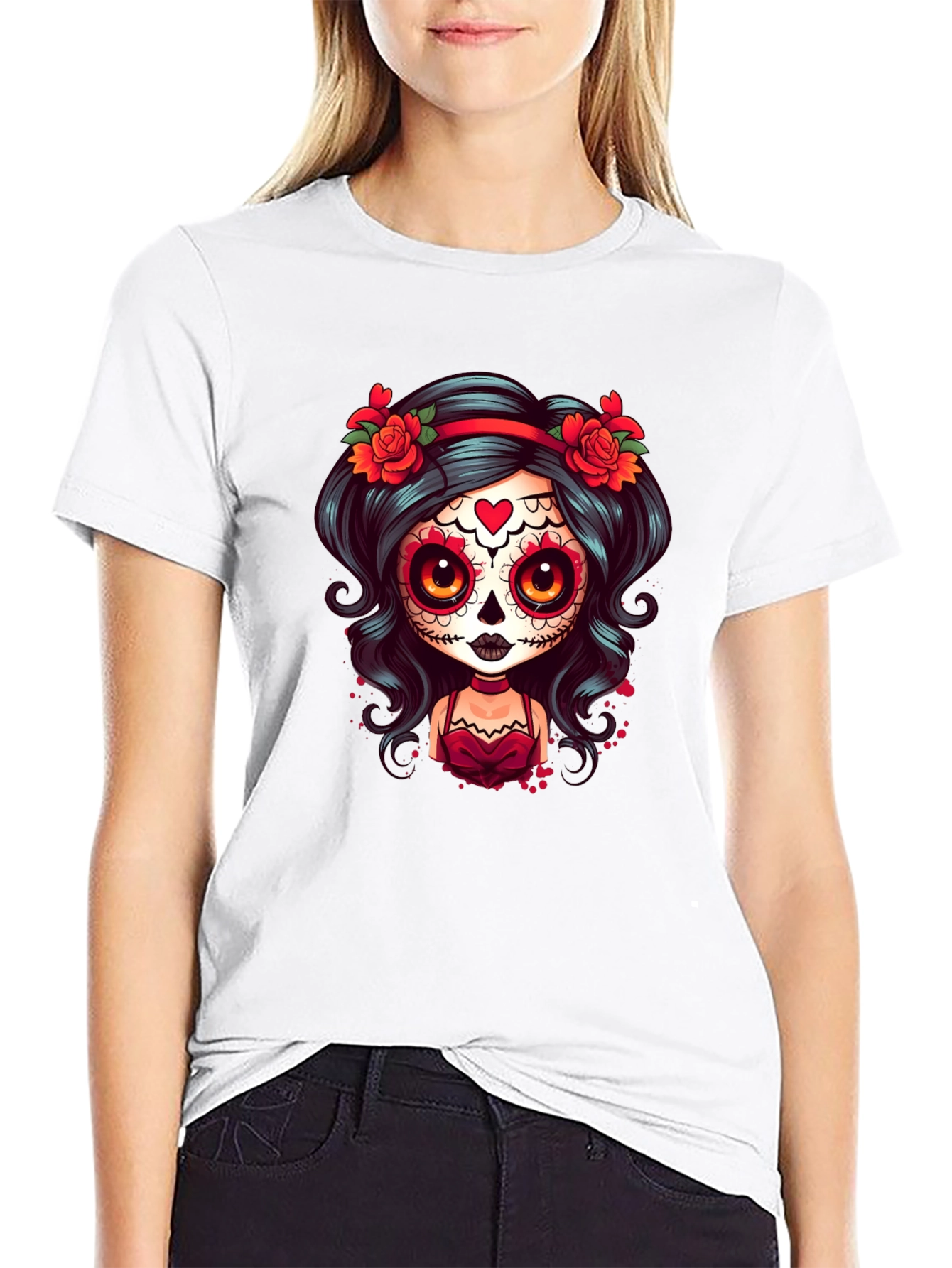 Sugar Skull Girl T-Shirt - Day of the Dead