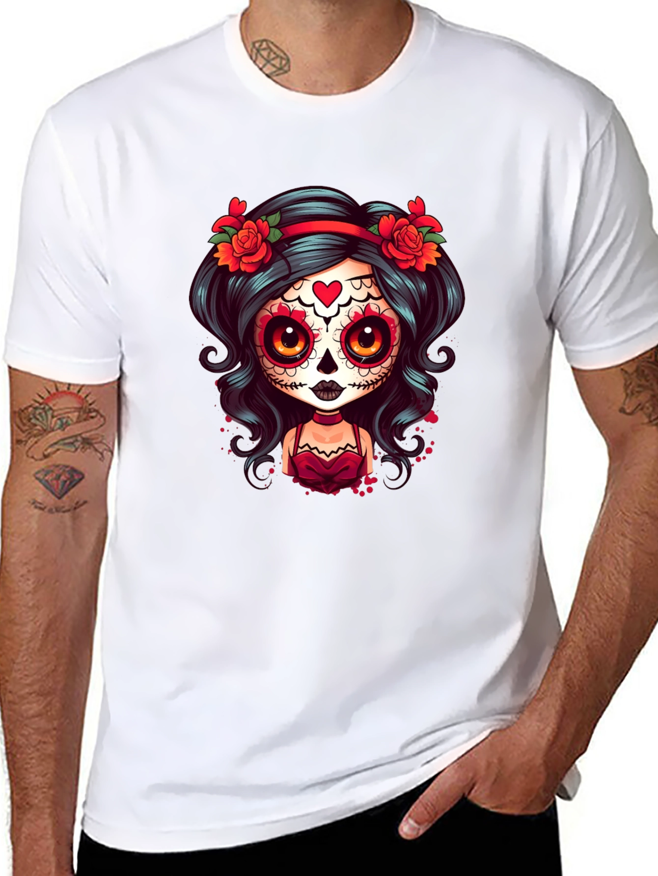 Sugar Skull Girl T-Shirt - Day of the Dead