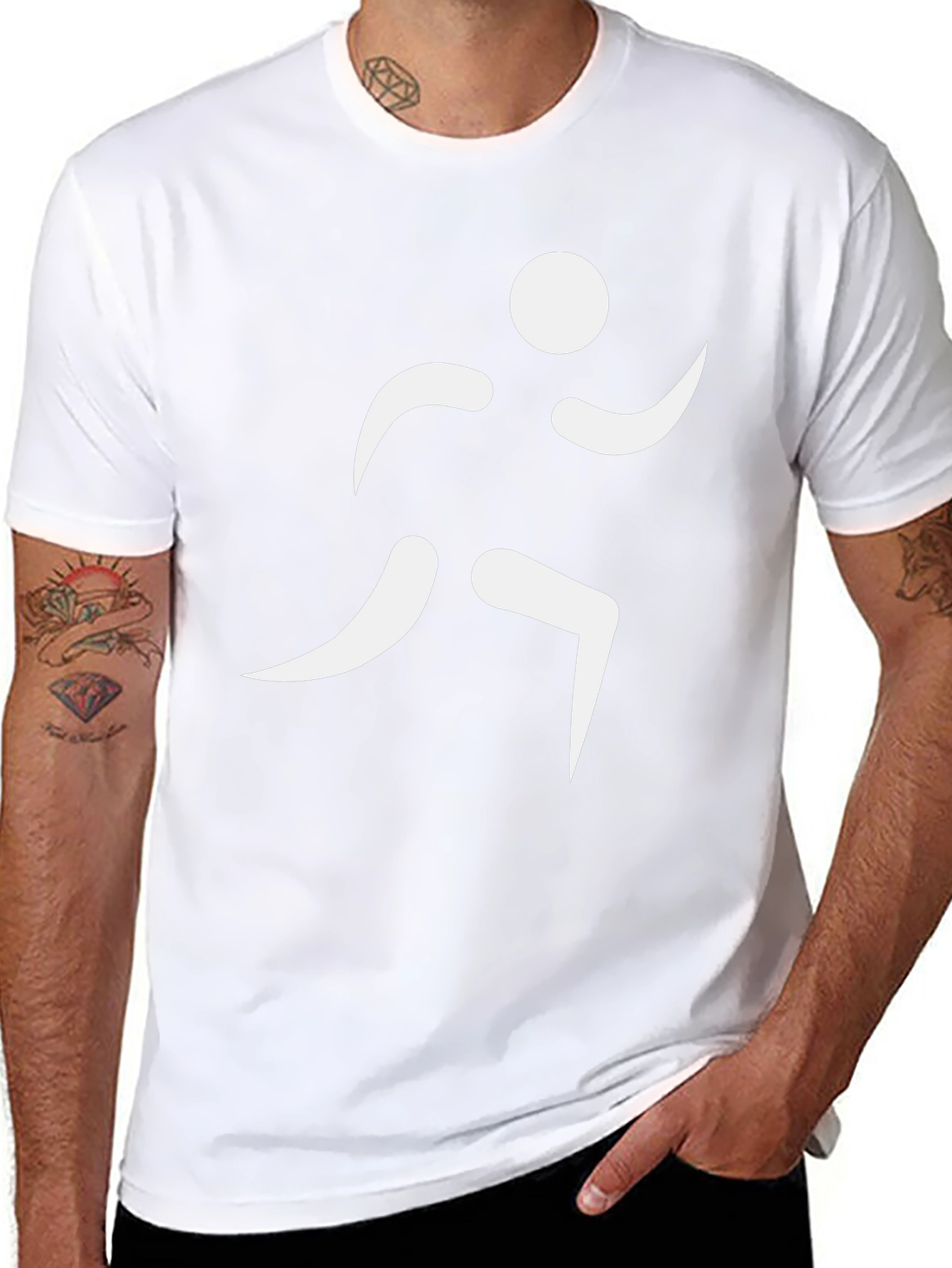 Runner Graphic Black T-Shirt