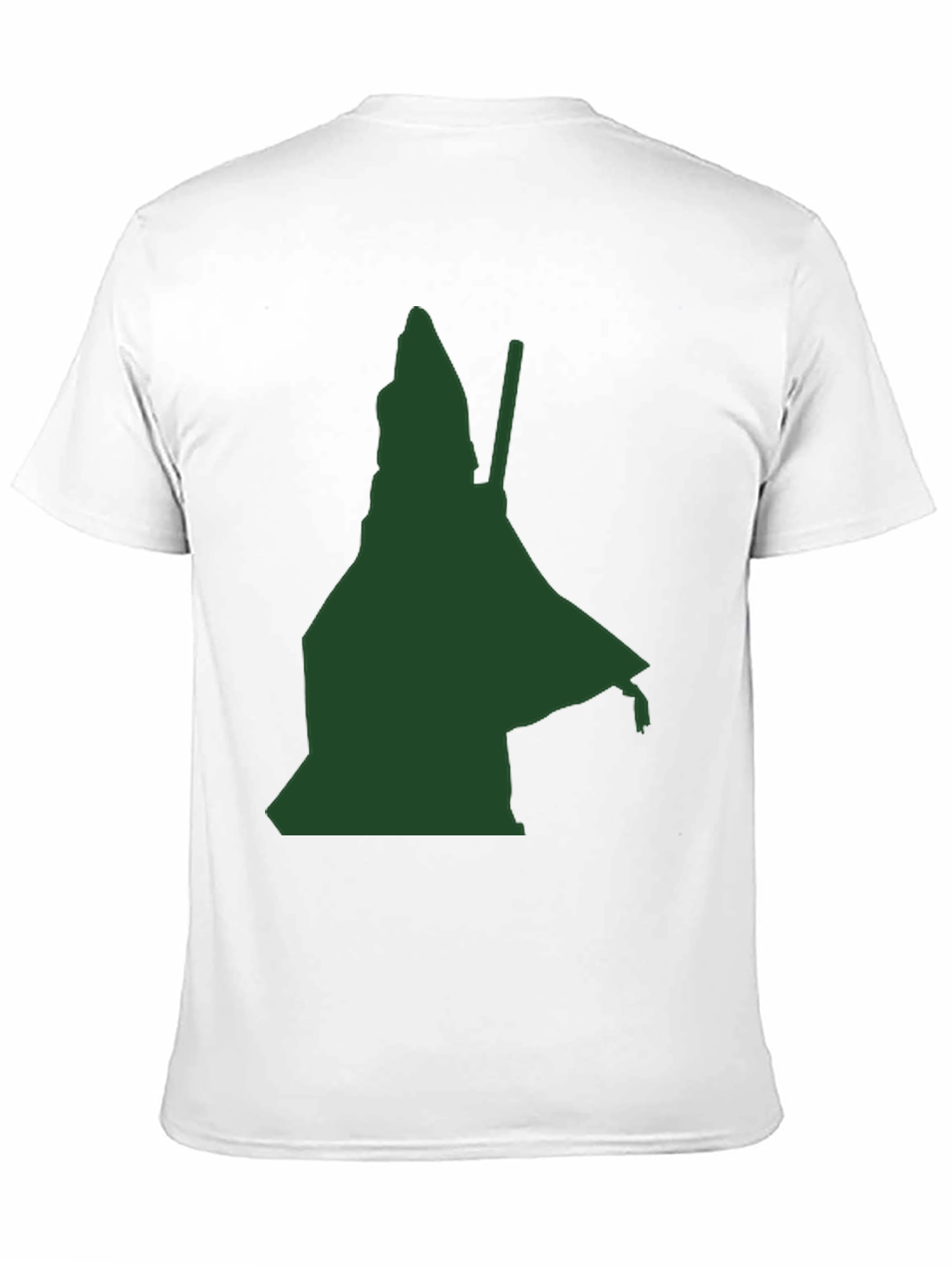 Green Wizard Silhouette Black T-Shirt