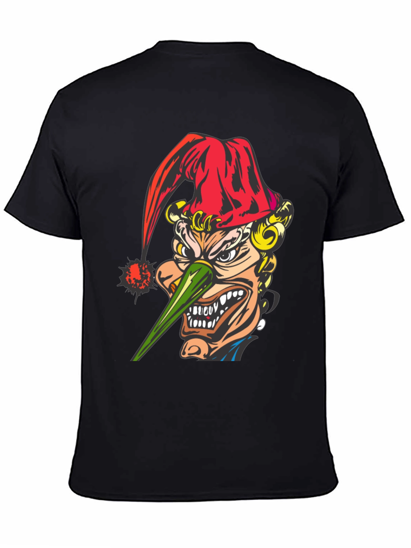 Evil Jester Graphic Tee - Black Cotton T-Shirt