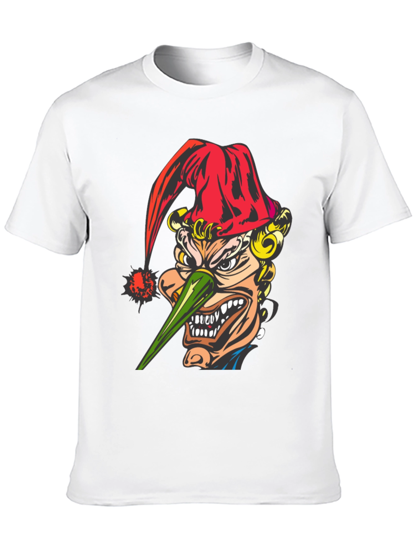 Evil Jester Graphic Tee - Black Cotton T-Shirt