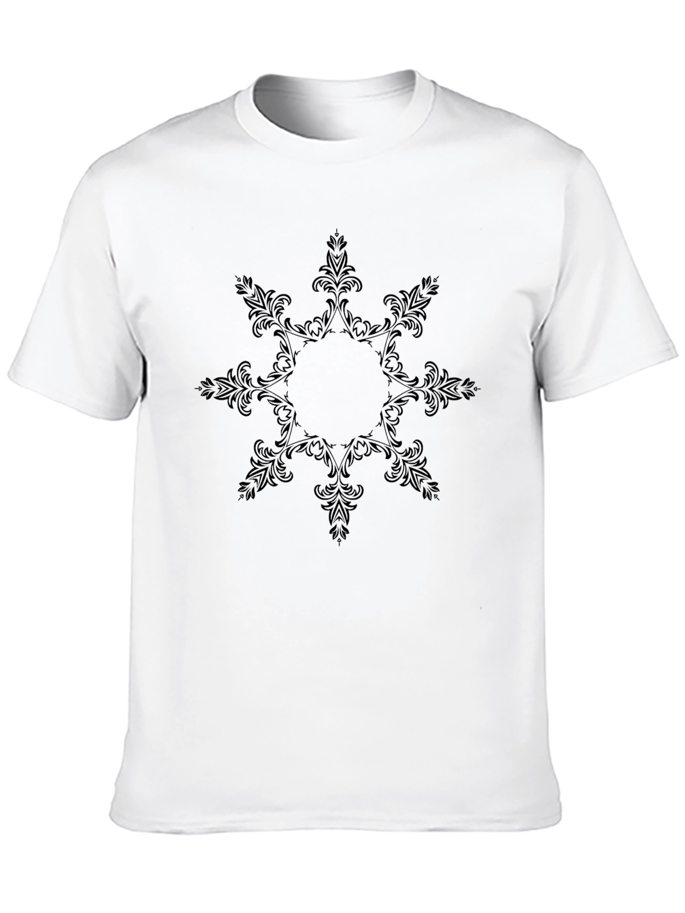 Elegant Black Floral Medallion Tee