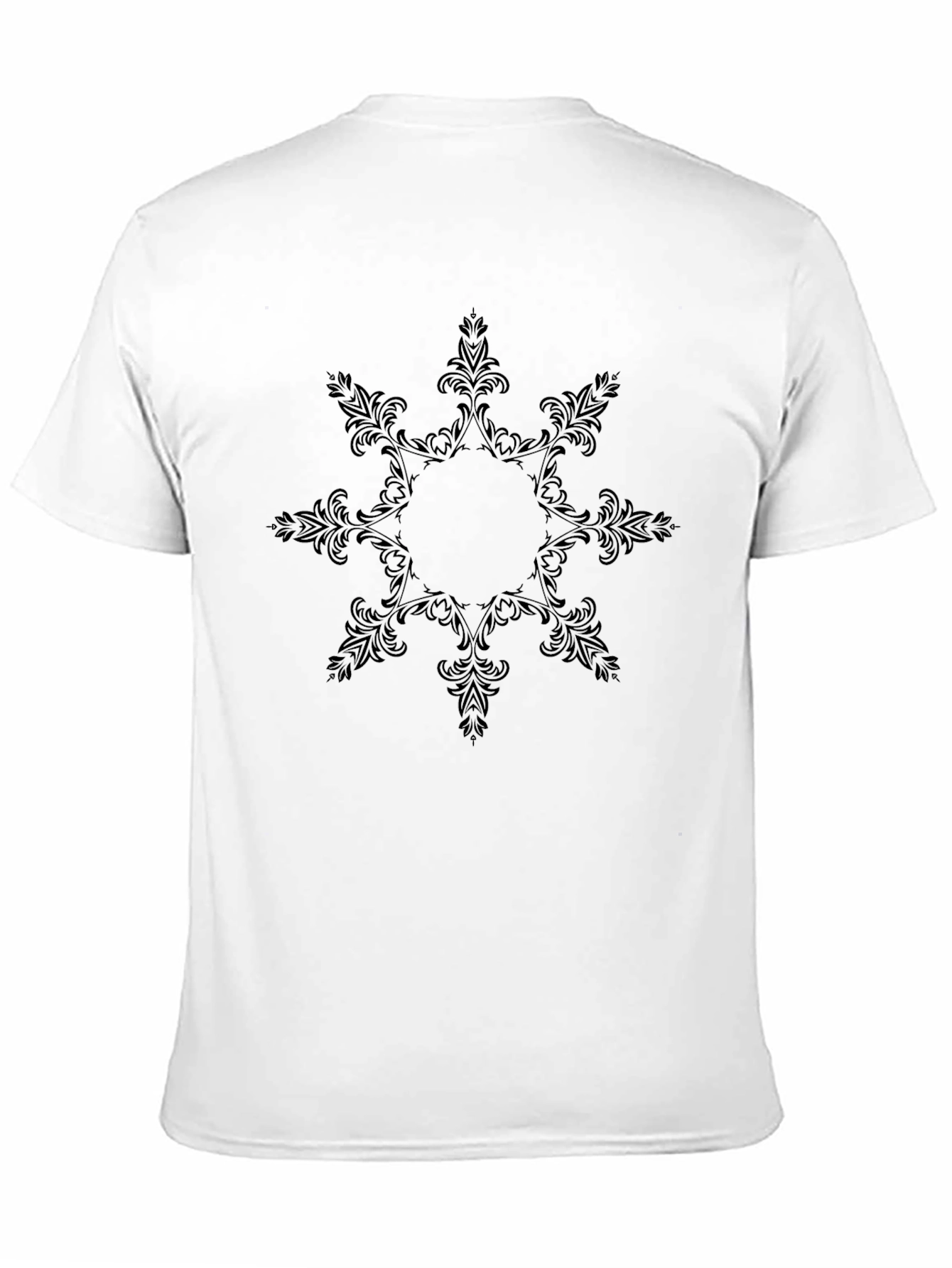 Elegant Black Floral Medallion Tee