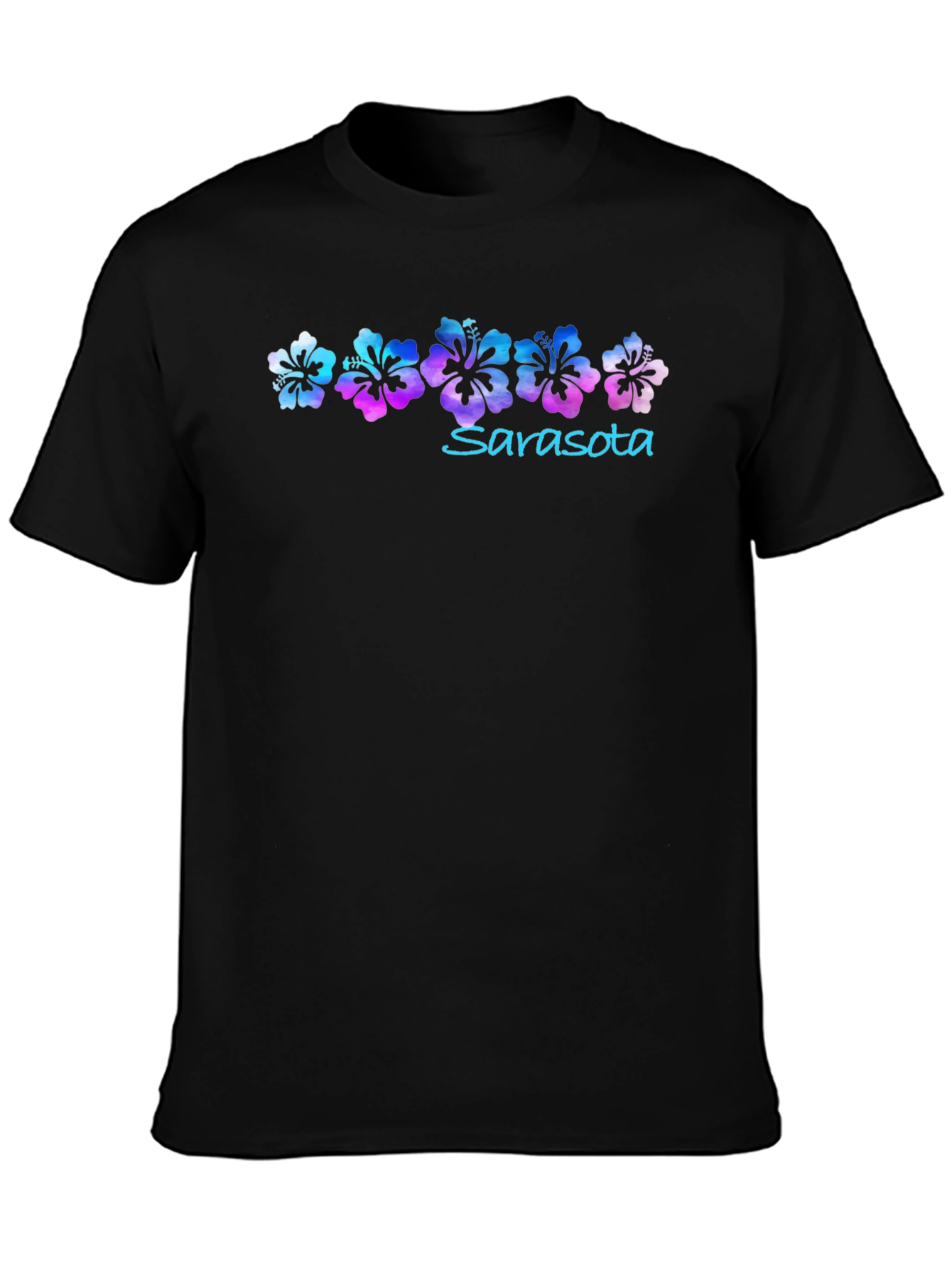Sarasota Floral Black Graphic T-Shirt