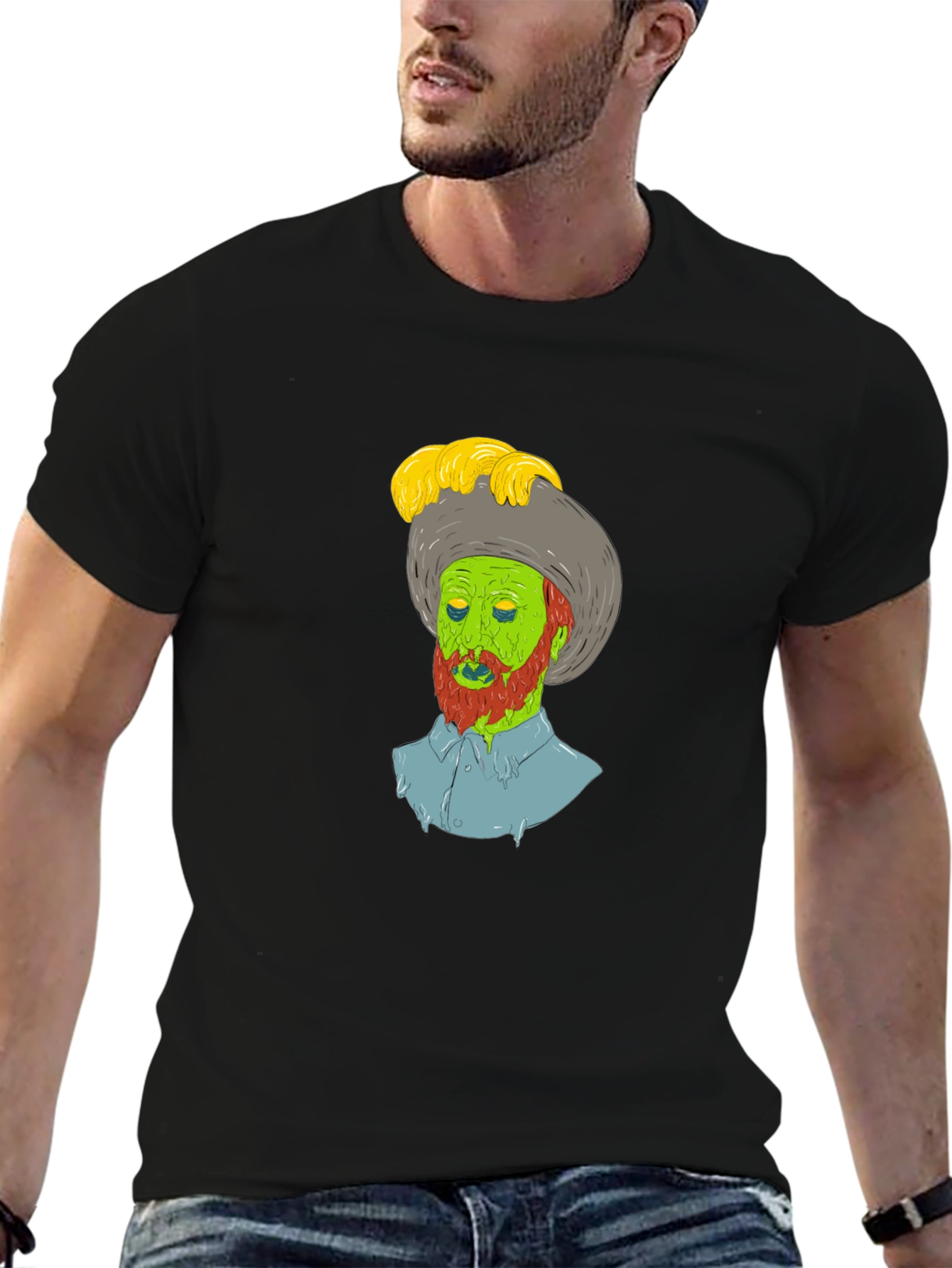 Zombie Cowboy Graphic Tee - Unique Design