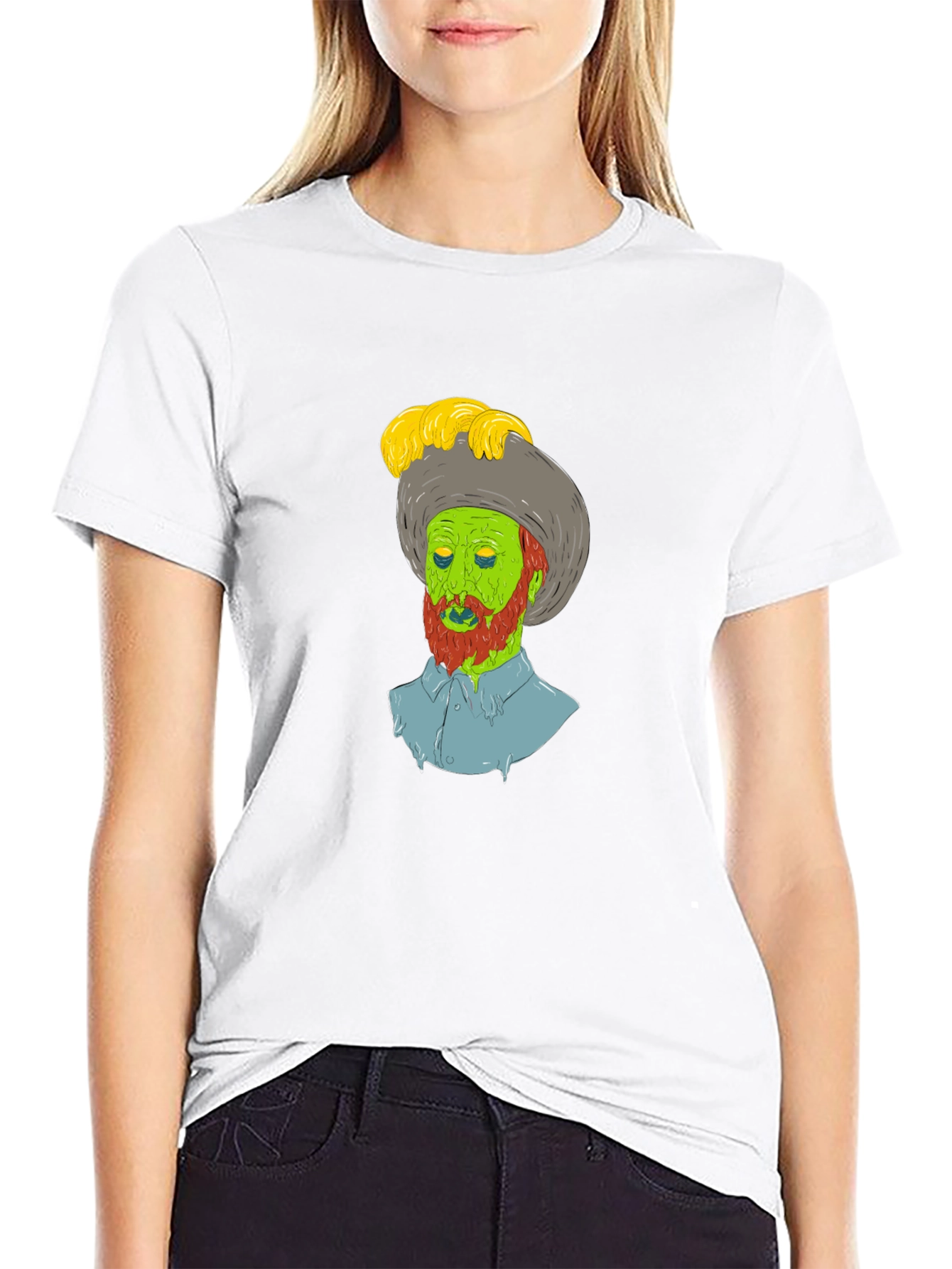 Zombie Cowboy Graphic Tee - Unique Design