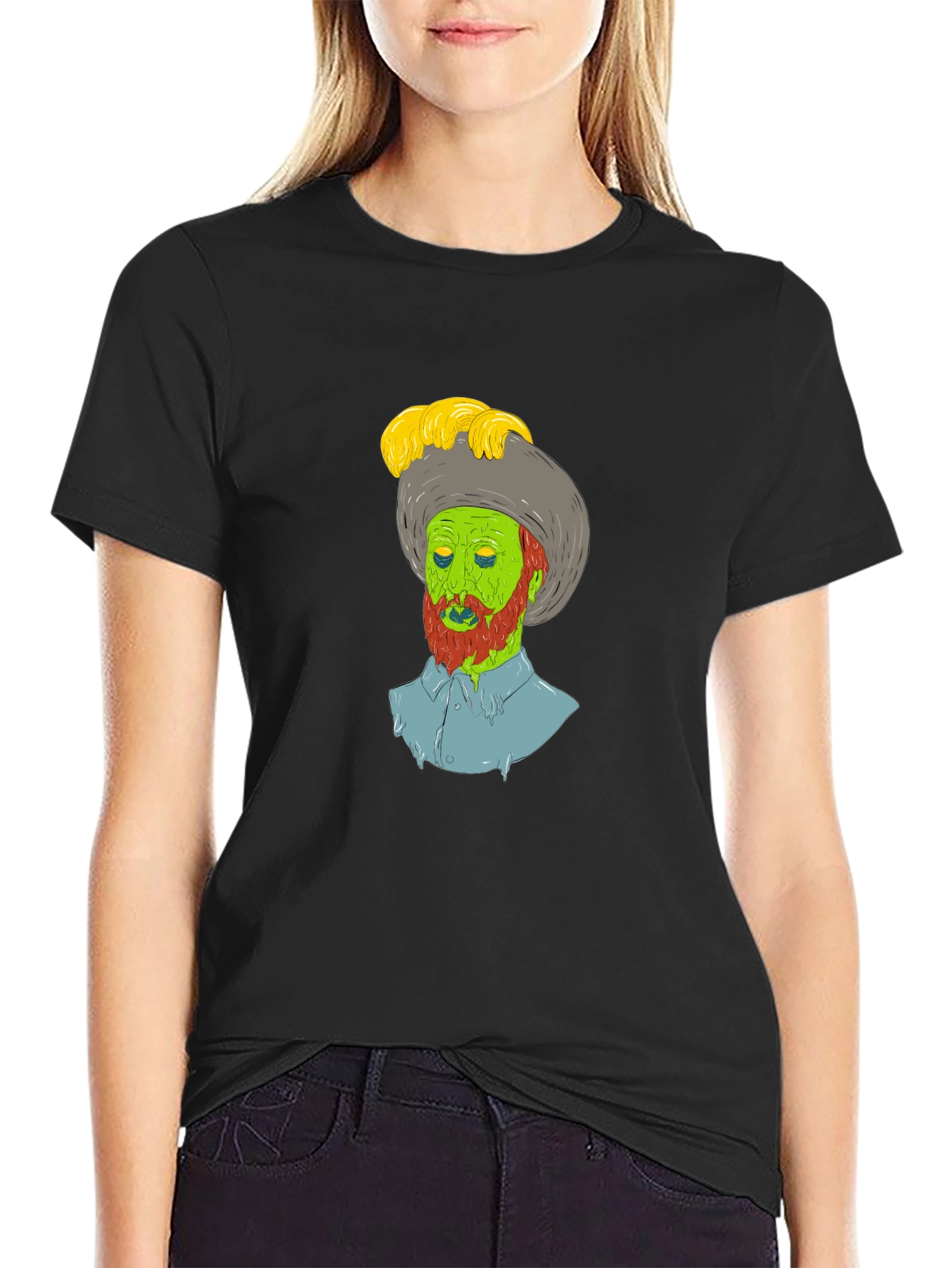 Zombie Cowboy Graphic Tee - Unique Design