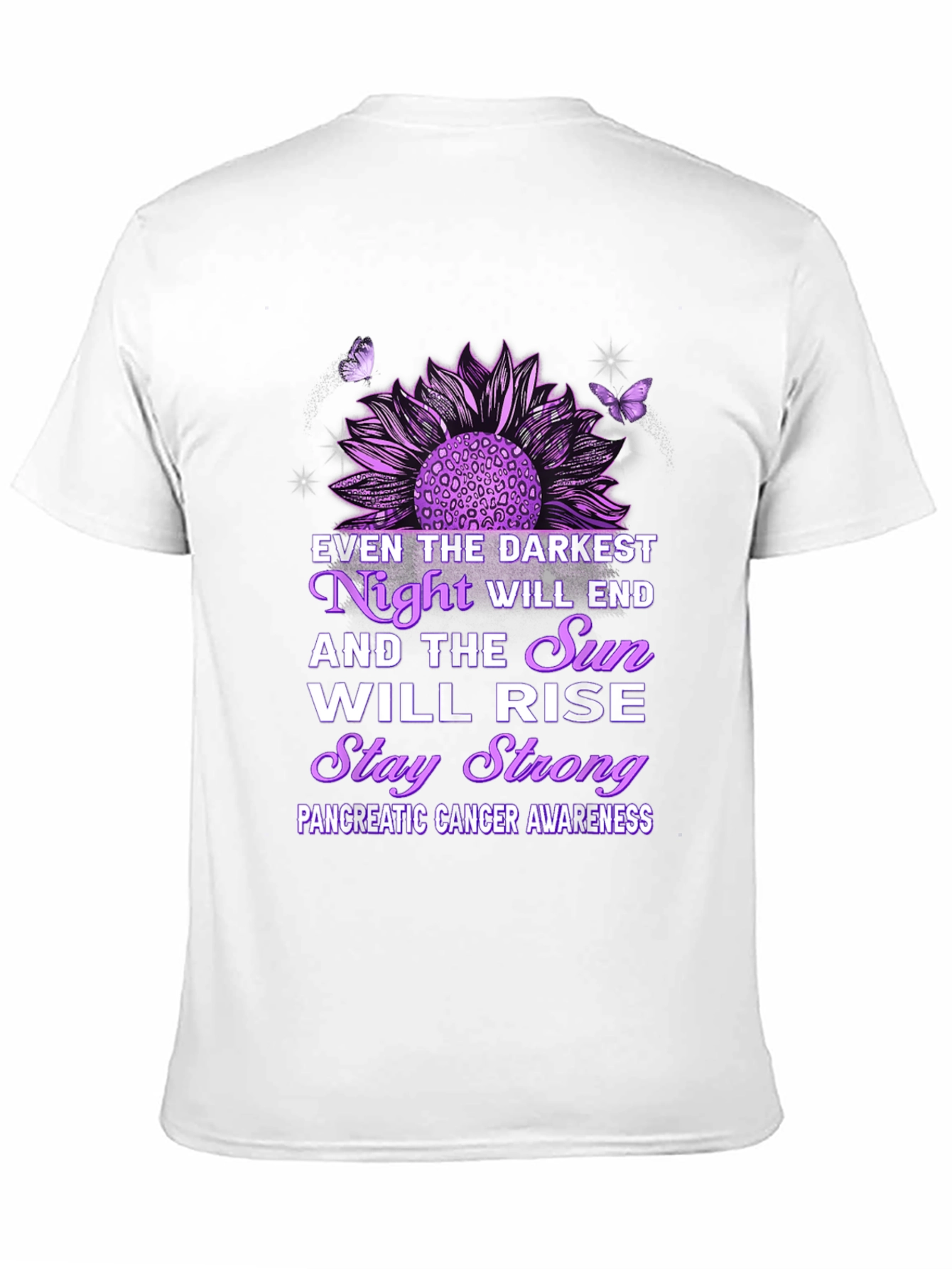 Pancreatic Cancer Awareness T-Shirt Sunflower Design