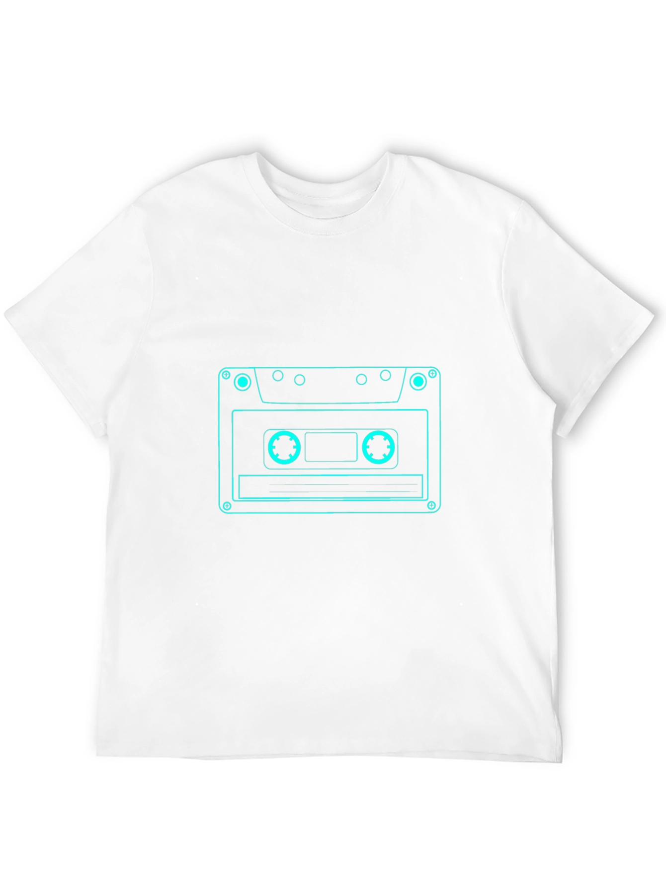 Retro Cassette Tape Graphic Tee - Black