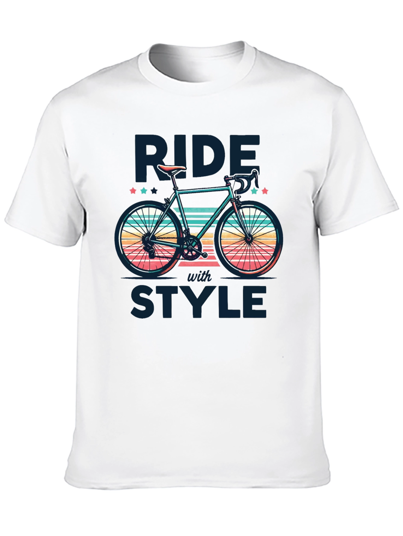 Ride With Style T-Shirt | Retro Bike Design