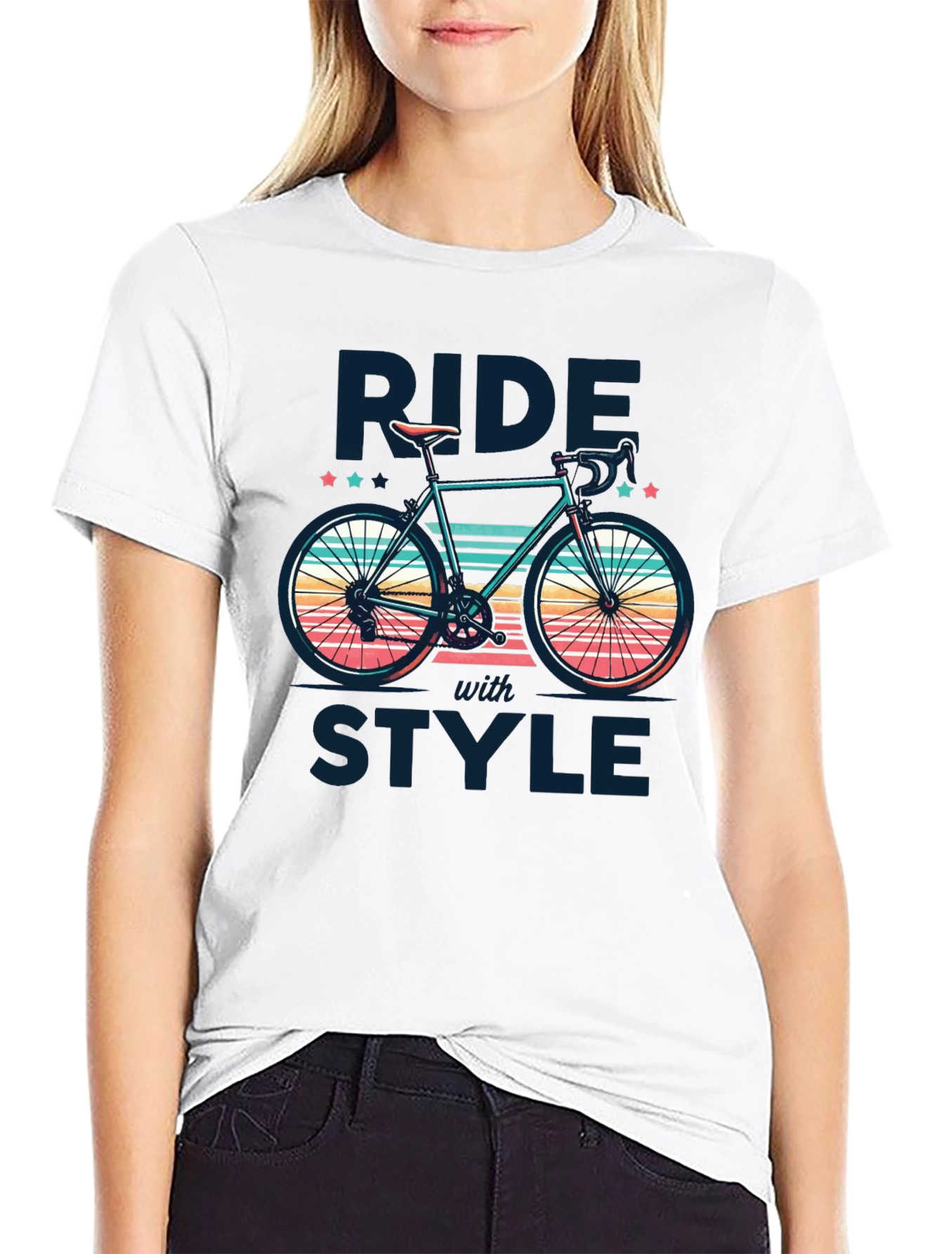 Ride With Style T-Shirt | Retro Bike Design