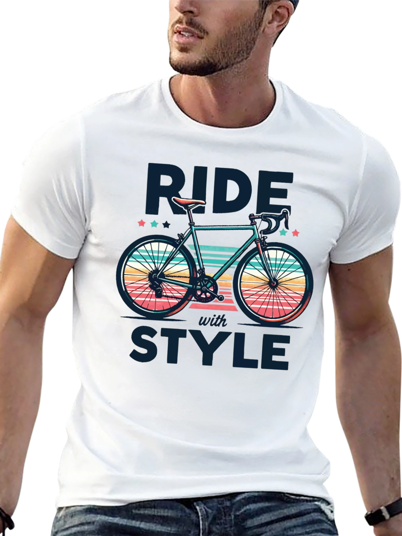 Ride With Style T-Shirt | Retro Bike Design