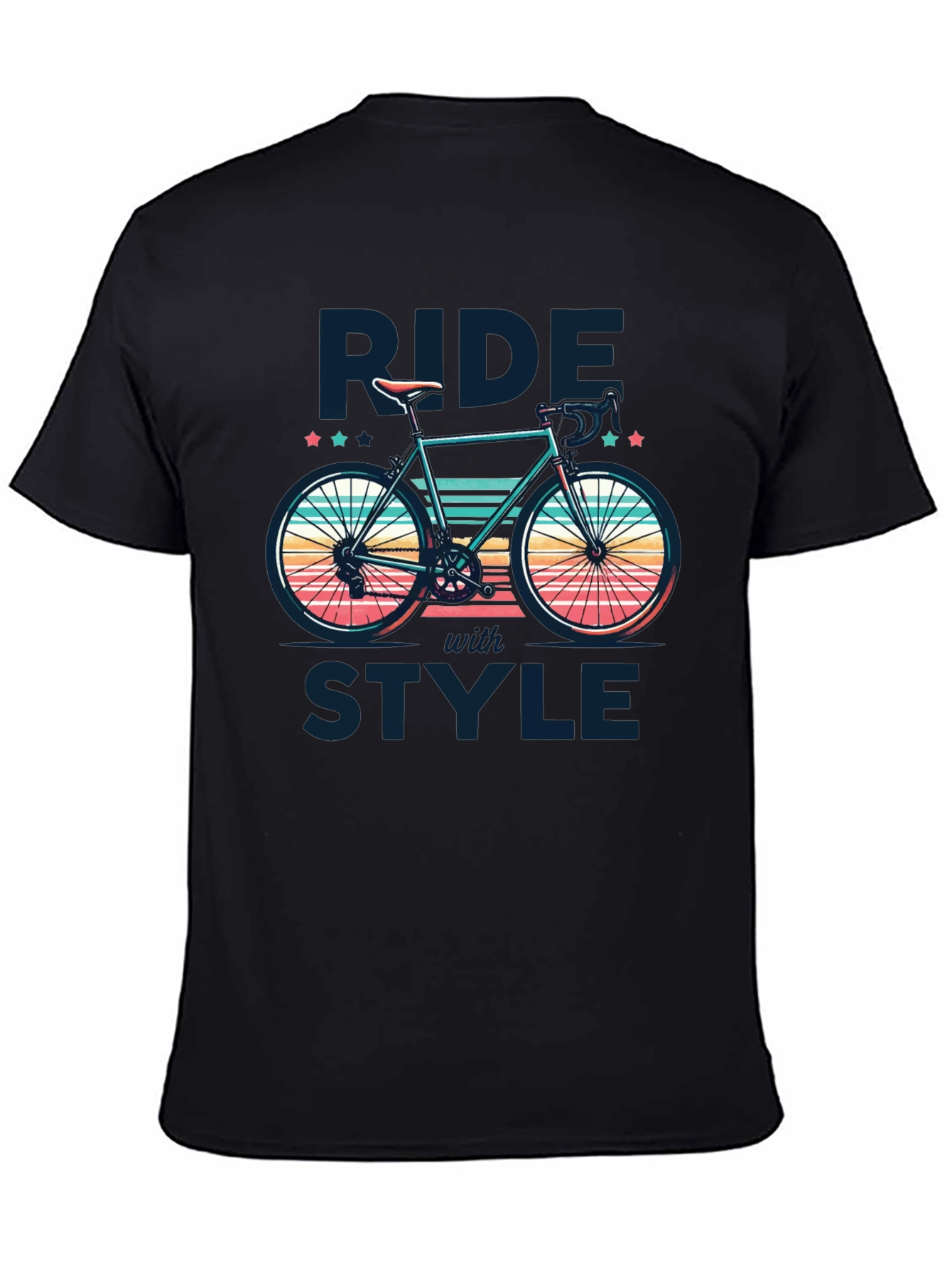 Ride With Style T-Shirt | Retro Bike Design