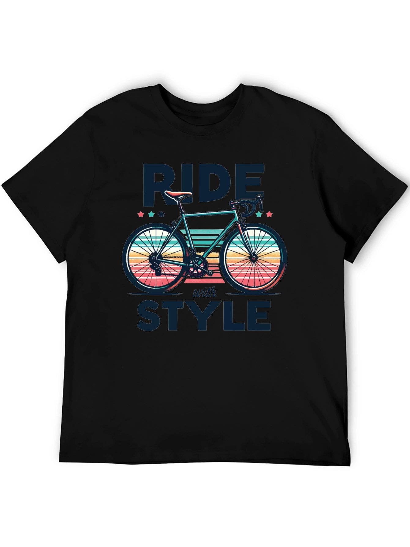 Ride With Style T-Shirt | Retro Bike Design