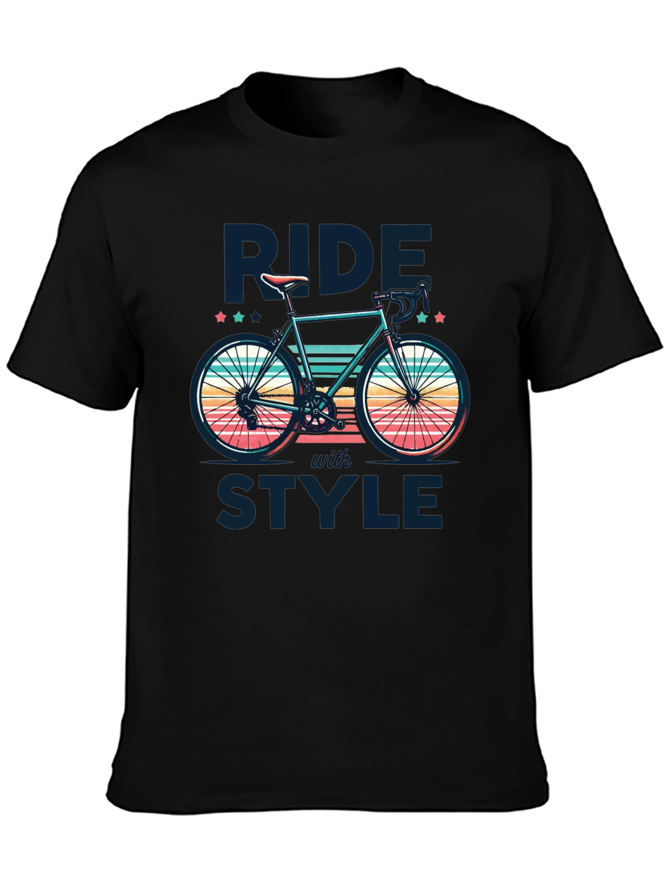 Ride With Style T-Shirt | Retro Bike Design