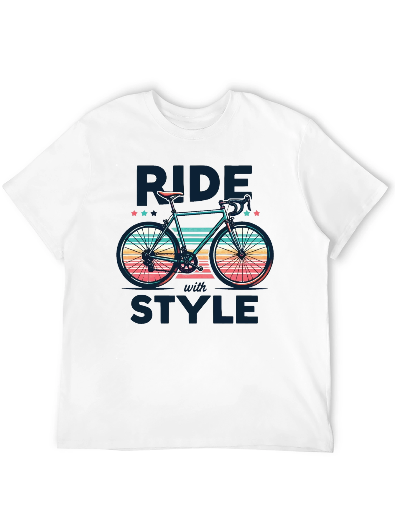 Ride With Style T-Shirt | Retro Bike Design