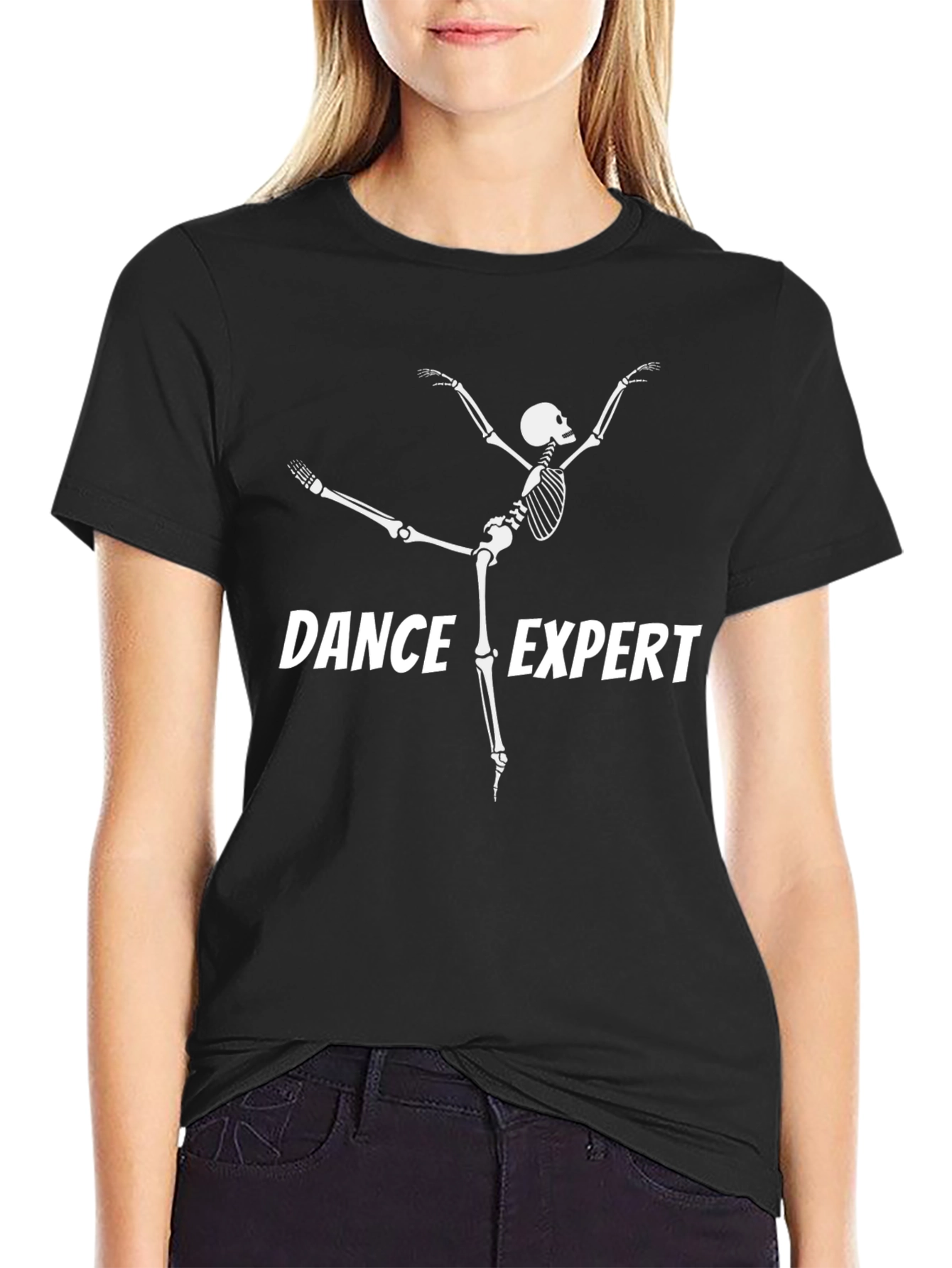 Dance Expert Skeleton Graphic Tee - Black